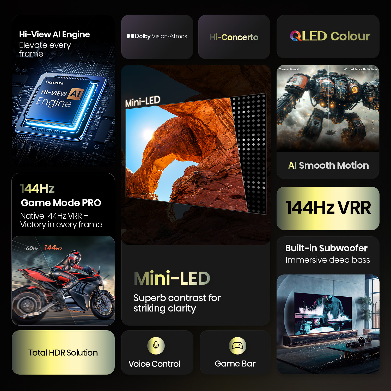 85" ULED MiniLED U6QAU PRO 4K QLED 144Hz Smart TV 85" ULED MiniLED U6QAU PRO 4K QLED 144Hz Smart TV