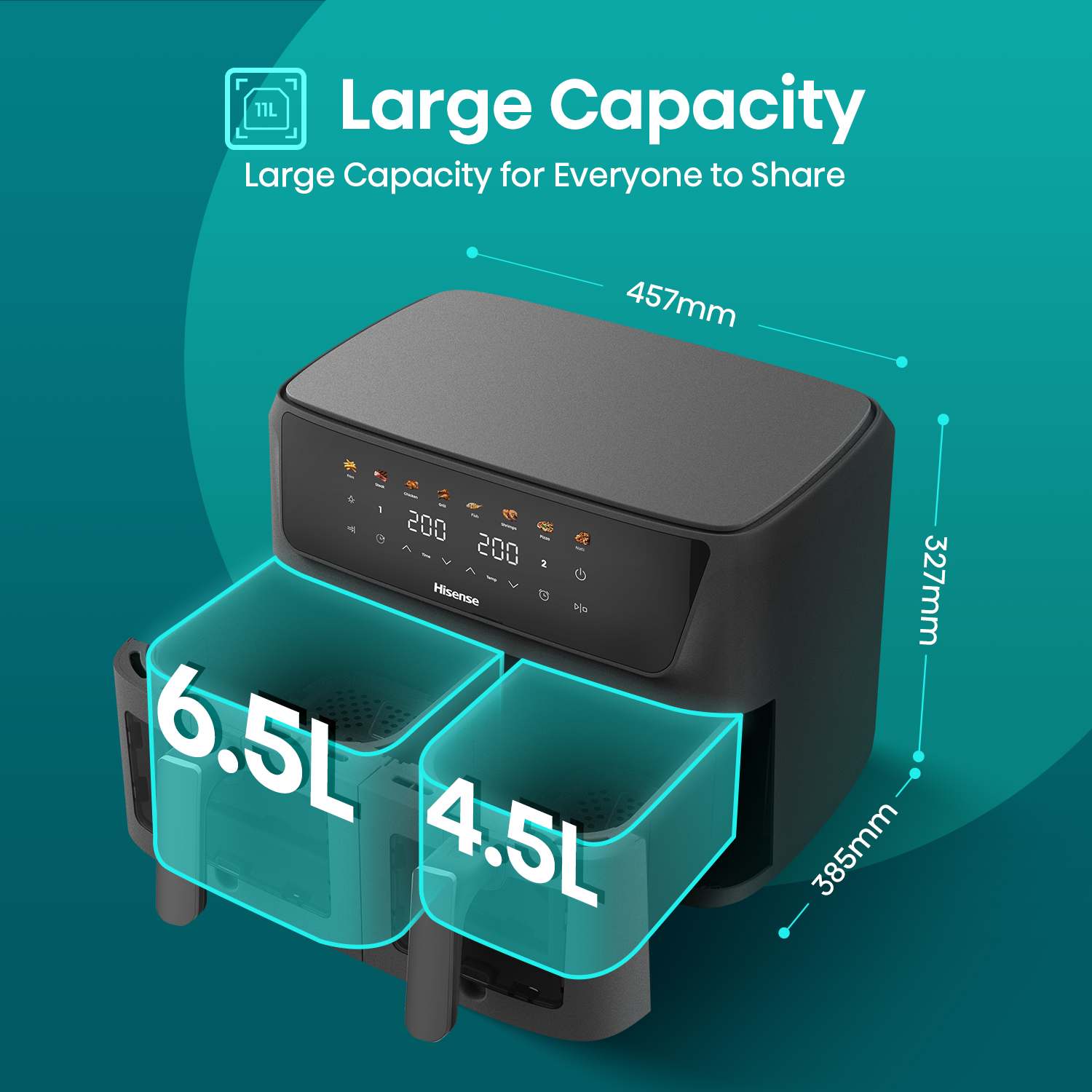 11L Dual Basket Air Fryer 11L Dual Basket Air Fryer