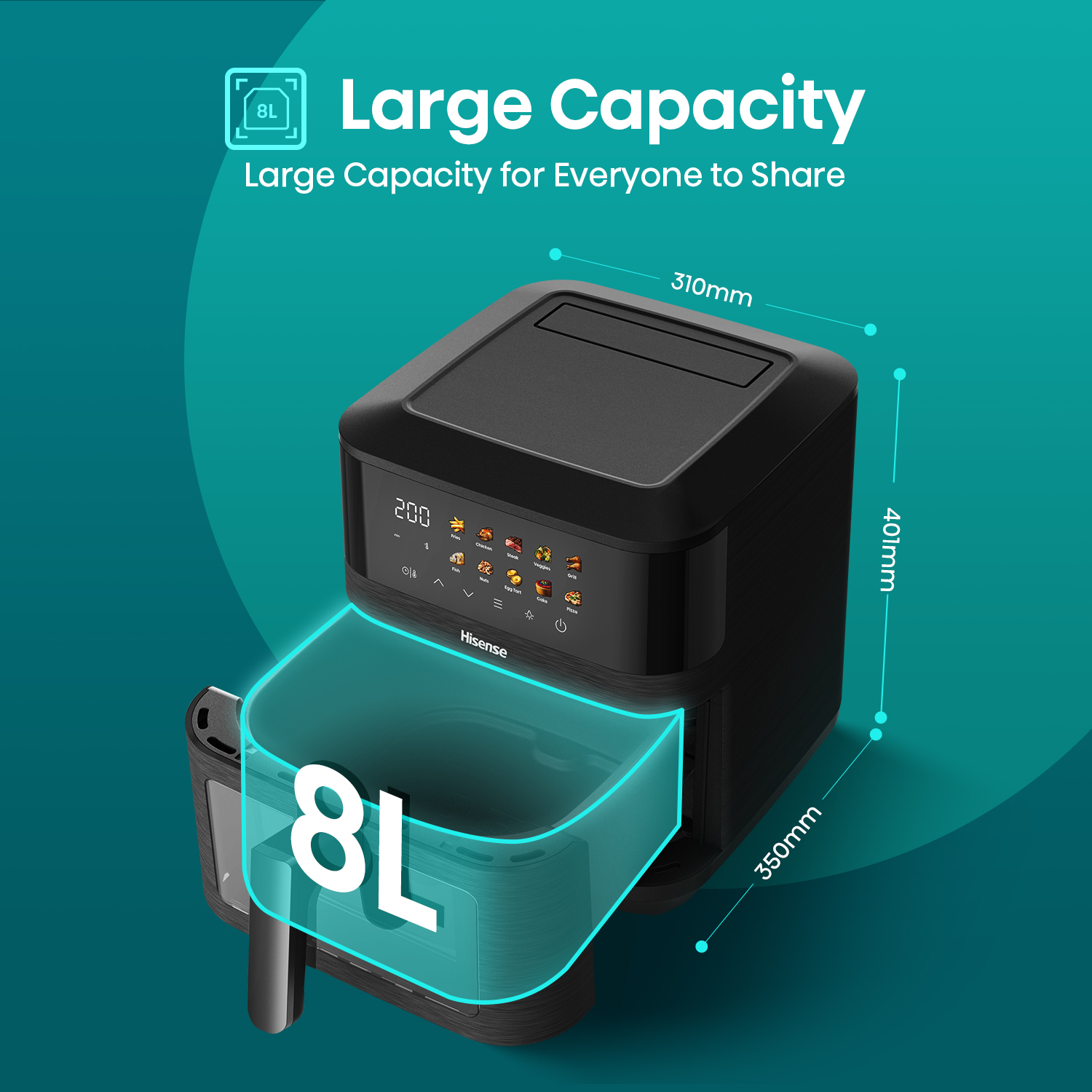 8L Single Basket Air Fryer 8L Single Basket Air Fryer