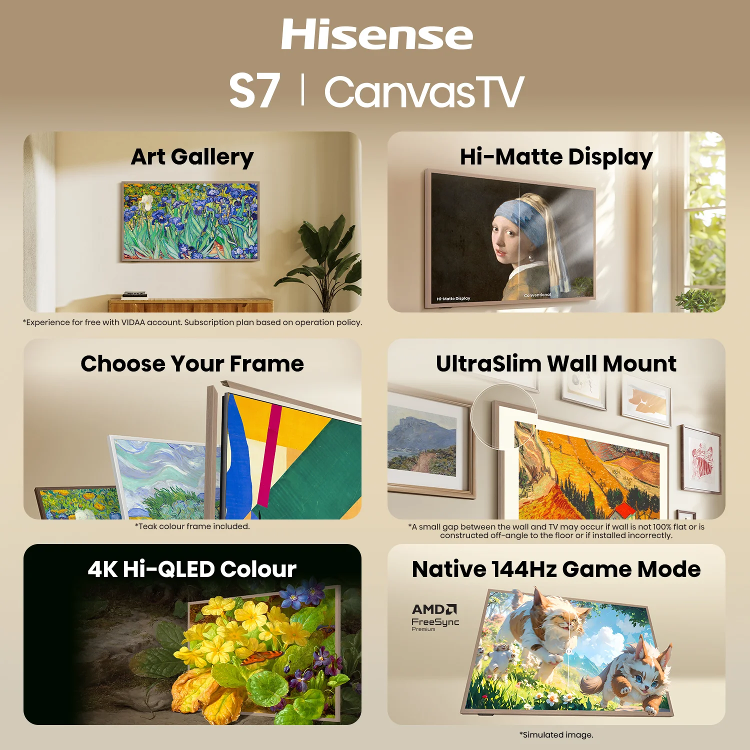 65" S7S Hi-QLED 4K CanvasTV 65" S7S Hi-QLED 4K CanvasTV