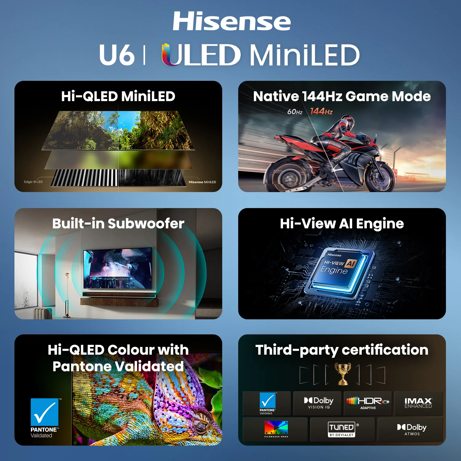 65" U6S ULED MiniLED 144Hz 4k TV 65" U6S ULED MiniLED 144Hz 4k TV
