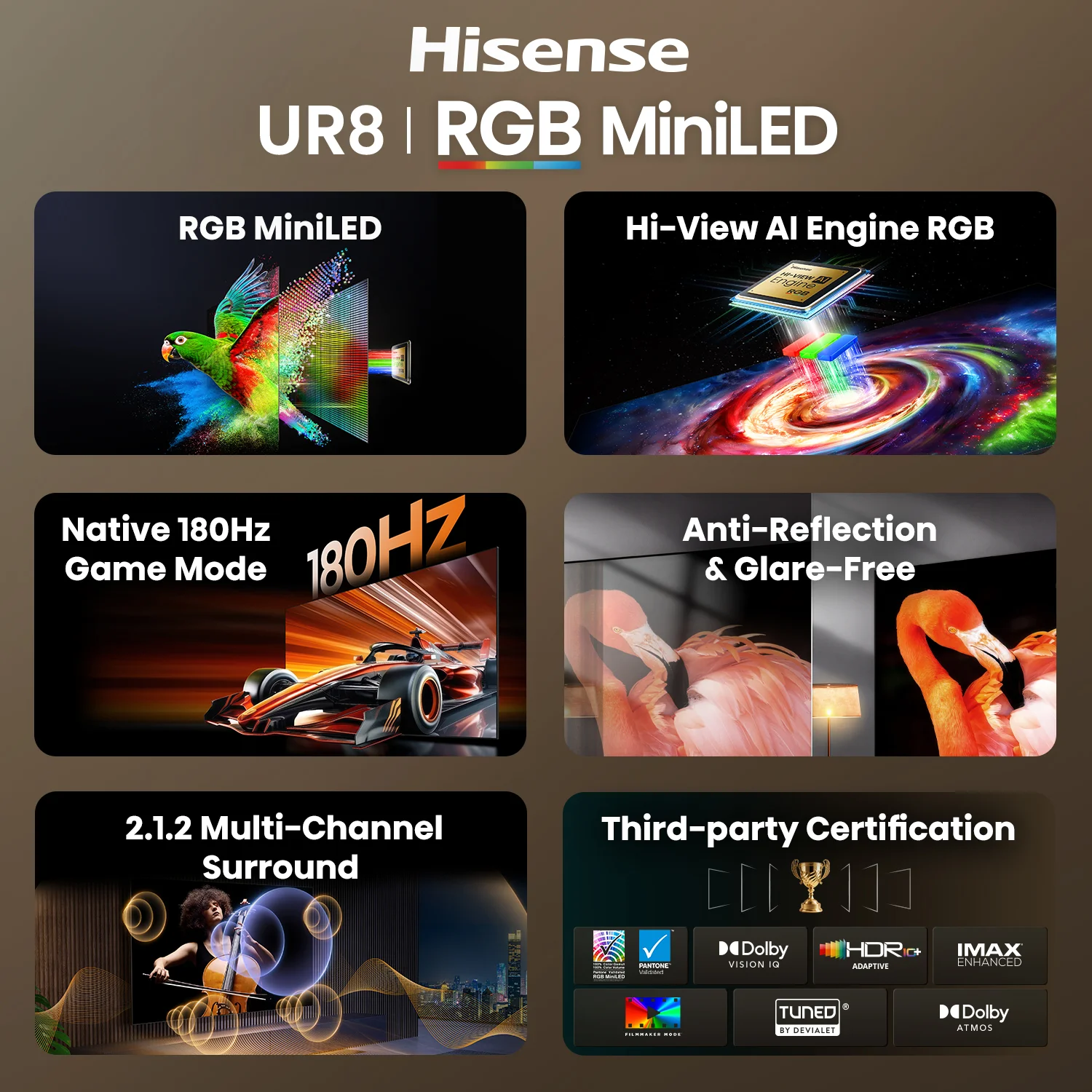 65" UR8S RGB MiniLED 180Hz 4K Smart AI TV 65" UR8S RGB MiniLED 180Hz 4K Smart AI TV