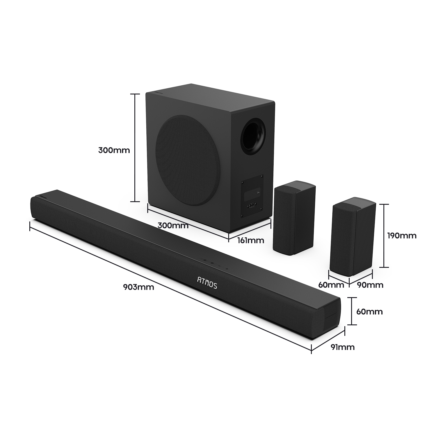 AX5100Q 580W 5.1 Channel Soundbar with Dolby Atmos AX5100Q 580W 5.1 Channel Soundbar with Dolby Atmos
