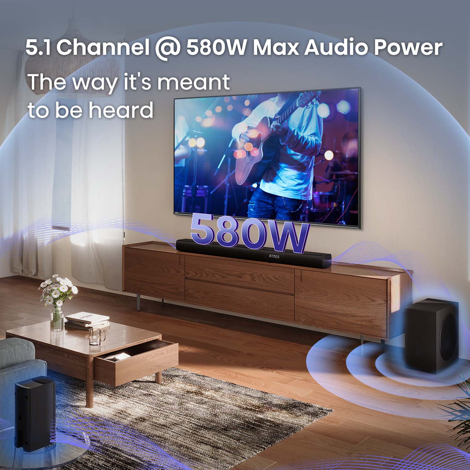 AX5100Q 580W 5.1 Channel Soundbar with Dolby Atmos AX5100Q 580W 5.1 Channel Soundbar with Dolby Atmos