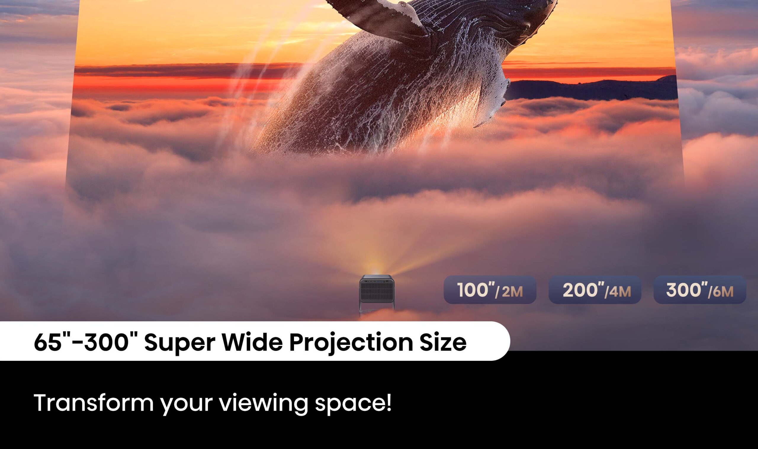 65″~300″ C2 Ultra 4K Trichroma Laser Mini Projector 65″~300″ C2 Ultra 4K Trichroma Laser Mini Projector