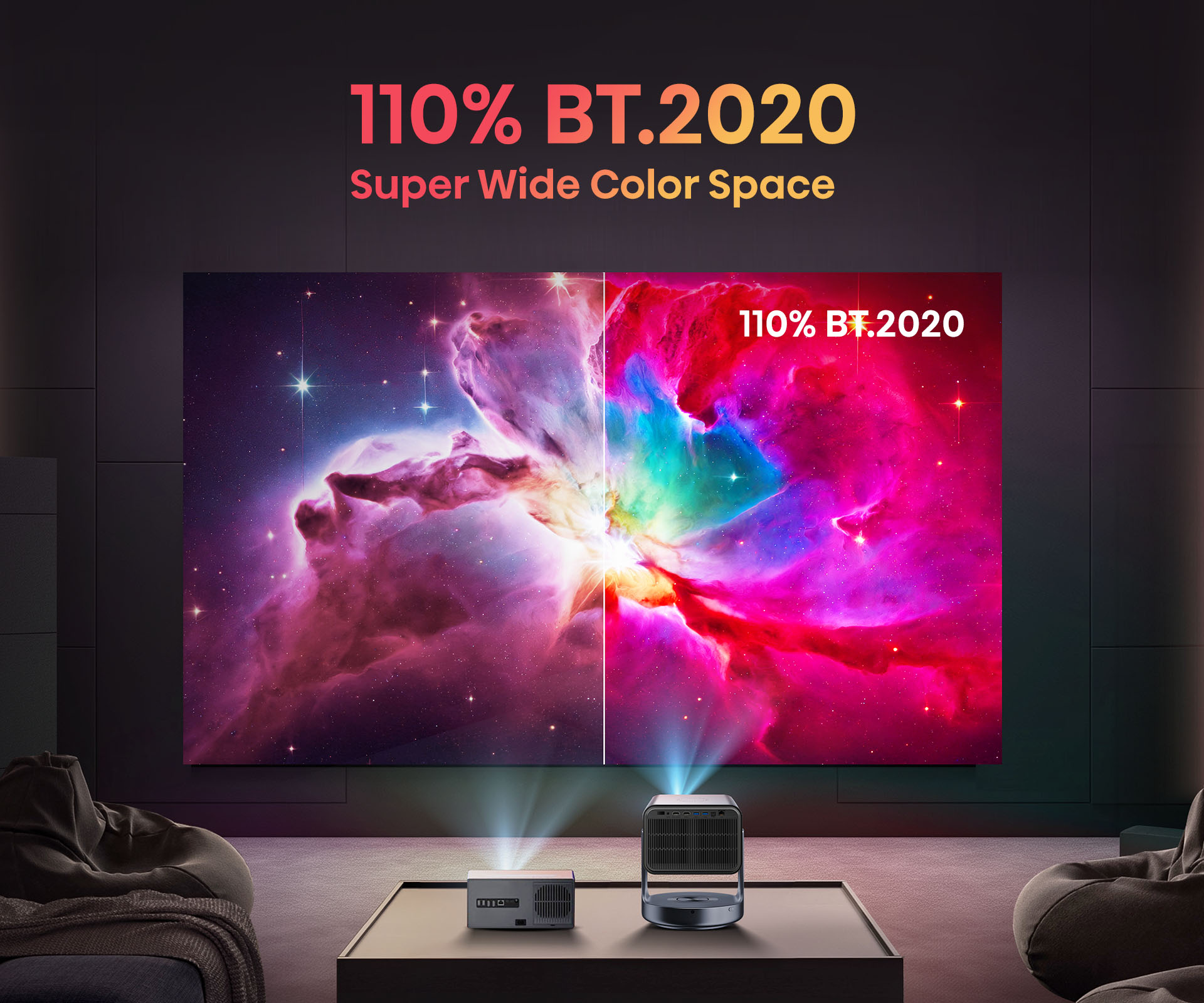 65″~300″ C2 Ultra 4K Trichroma Laser Mini Projector 65″~300″ C2 Ultra 4K Trichroma Laser Mini Projector