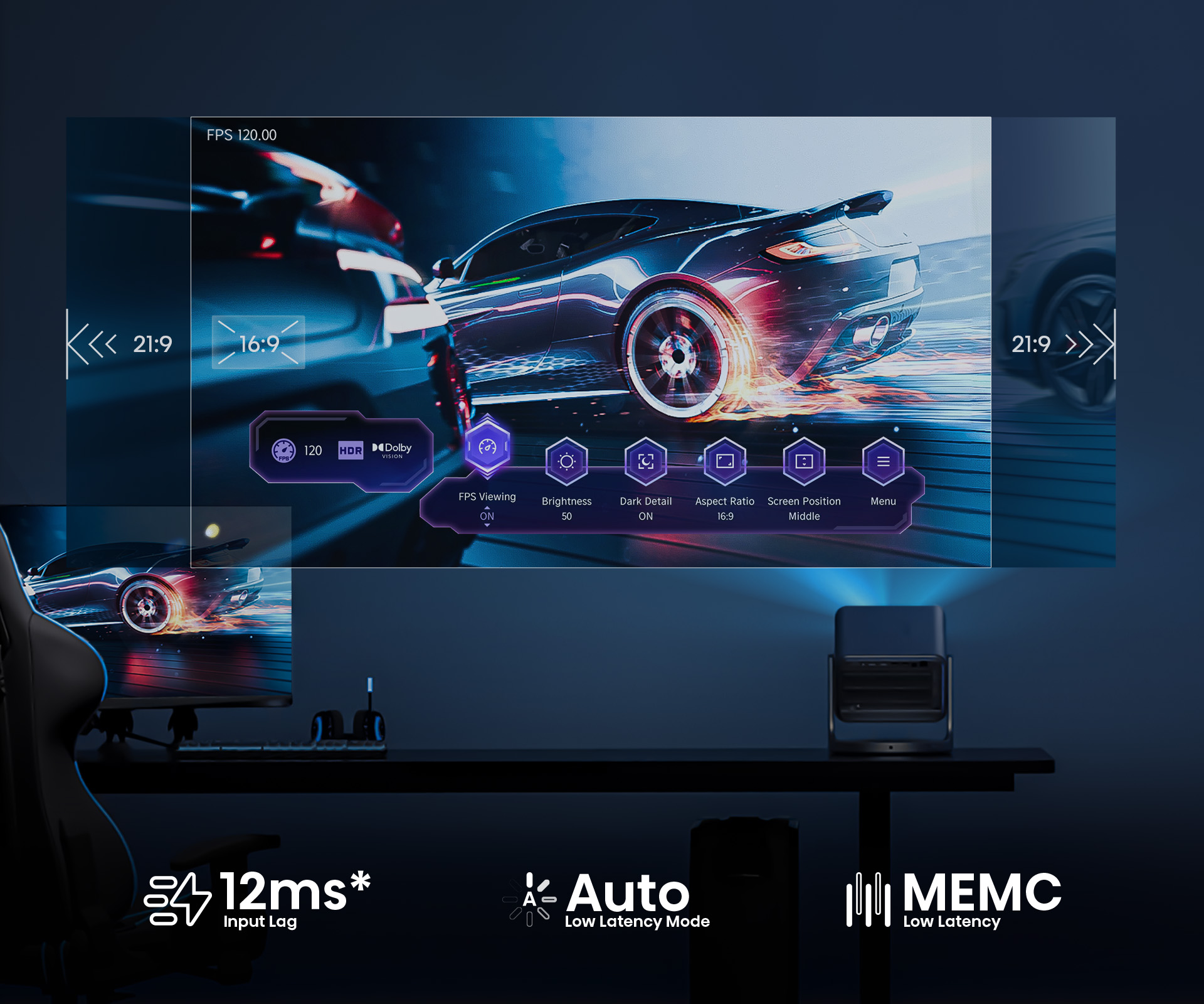 65″~300″ C2 Ultra 4K Trichroma Laser Mini Projector 65″~300″ C2 Ultra 4K Trichroma Laser Mini Projector