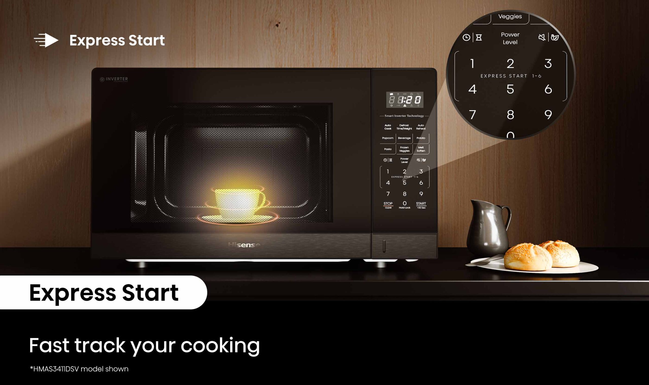 20L 800W Black Microwave 20L 800W Black Microwave