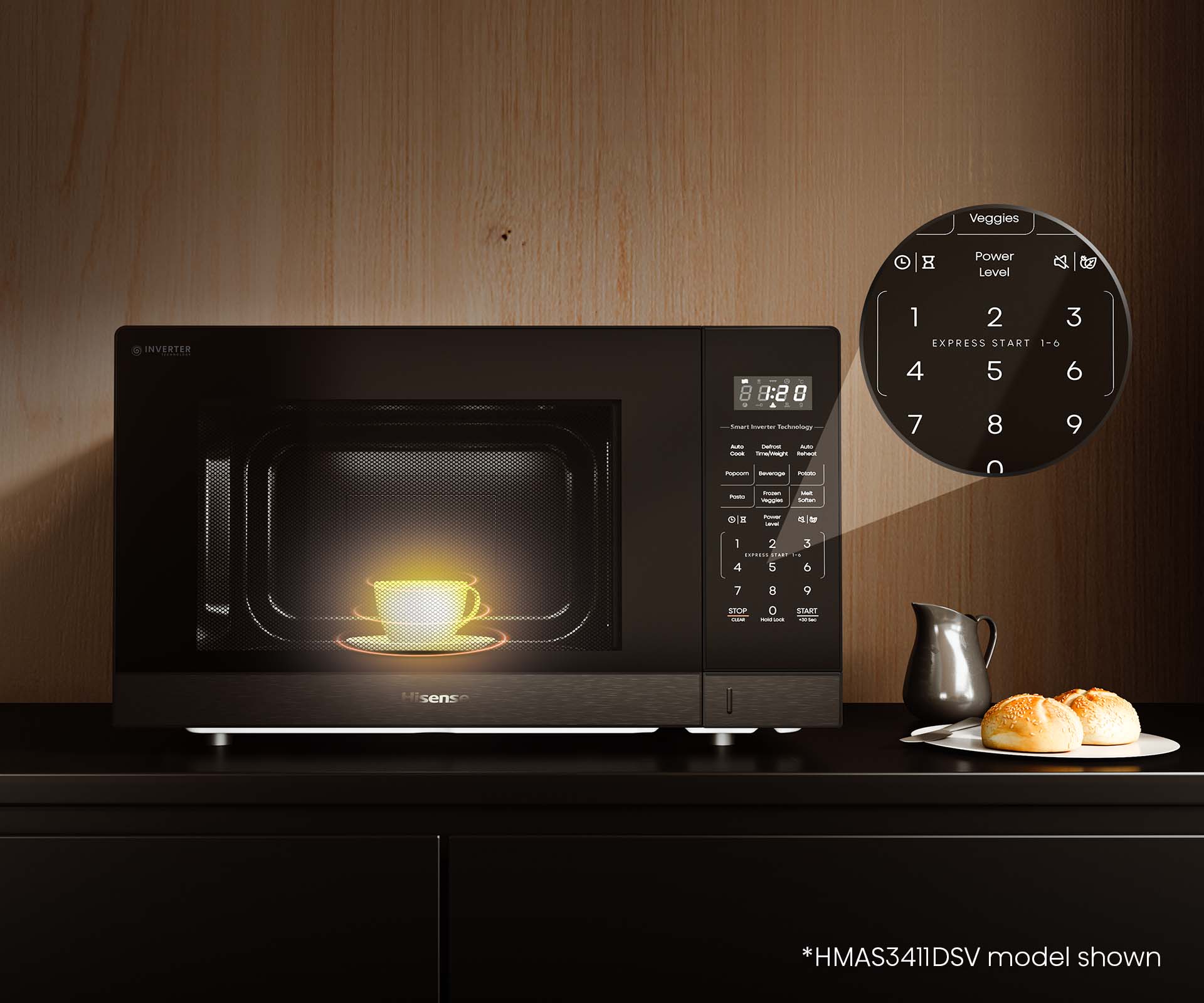 20L 800W Black Microwave 20L 800W Black Microwave