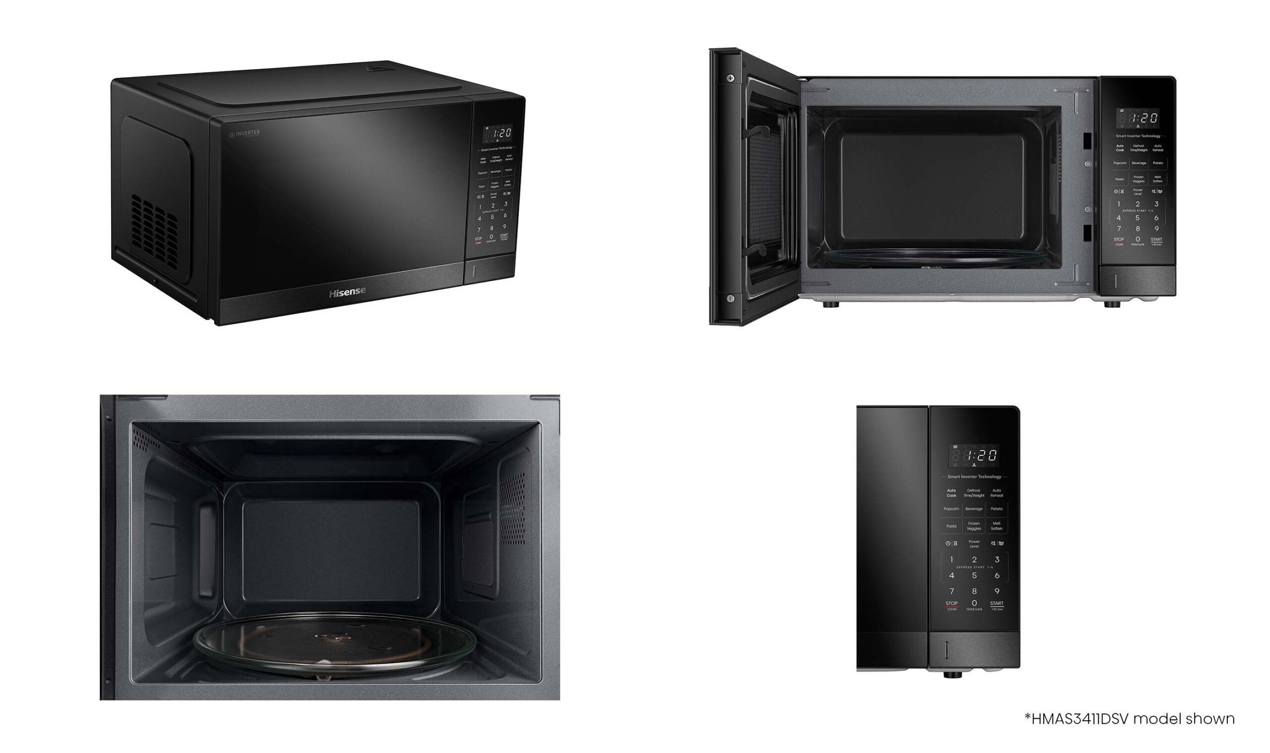 34L 1100W Inverter Black Mirror Microwave 34L 1100W Inverter Black Mirror Microwave