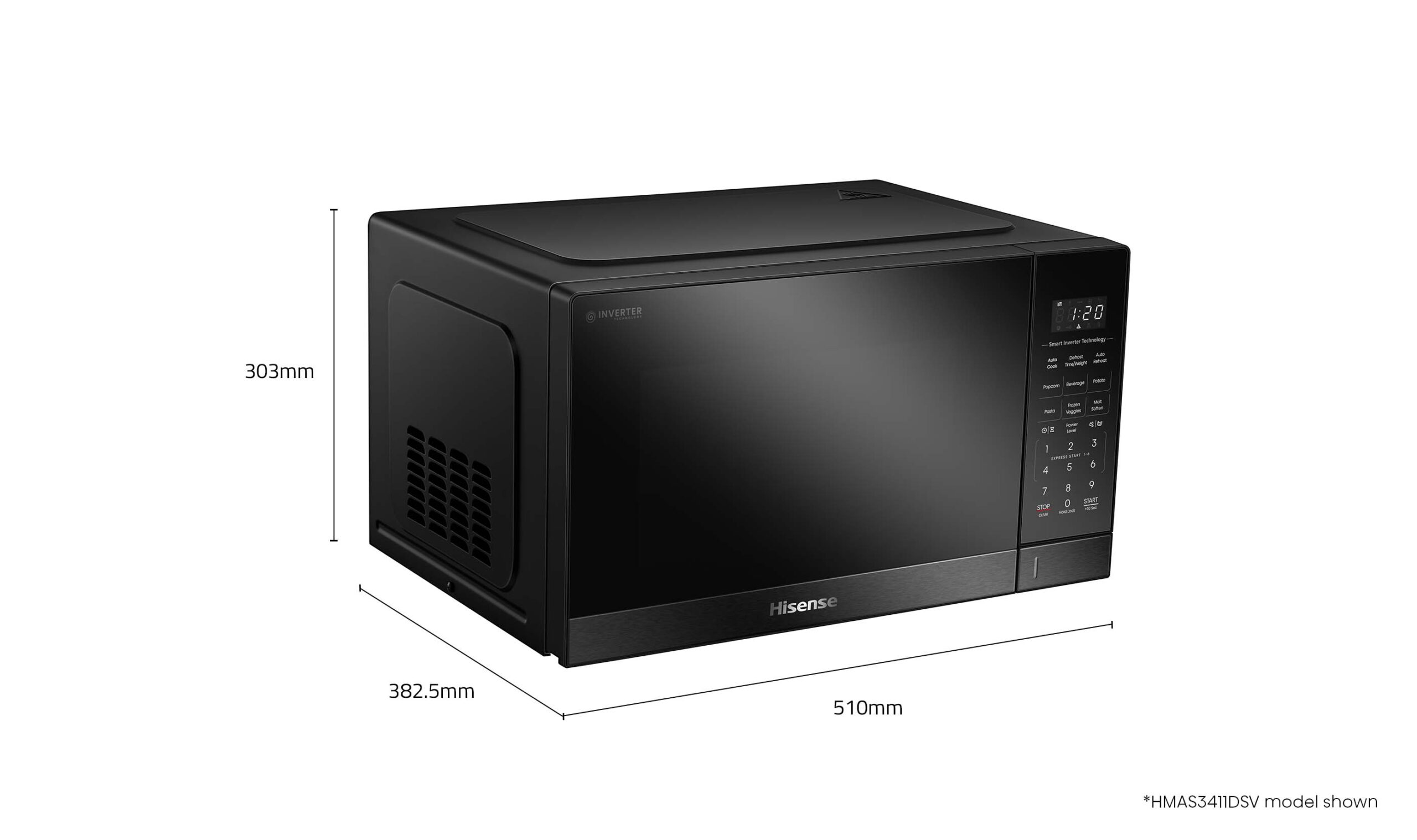 34L 1100W Inverter Black Mirror Microwave 34L 1100W Inverter Black Mirror Microwave