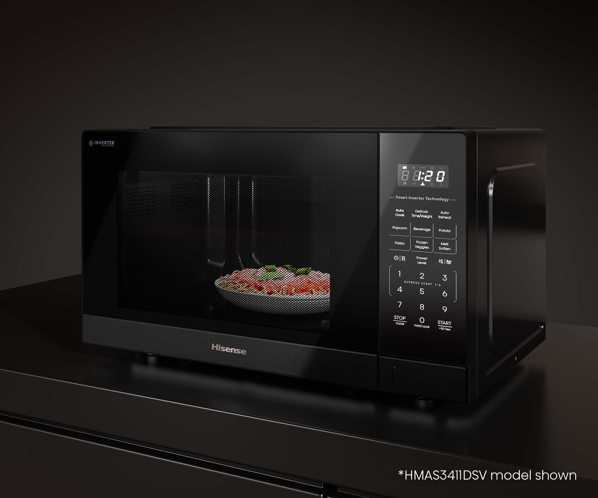 34L 1100W Inverter Black Mirror Microwave 34L 1100W Inverter Black Mirror Microwave