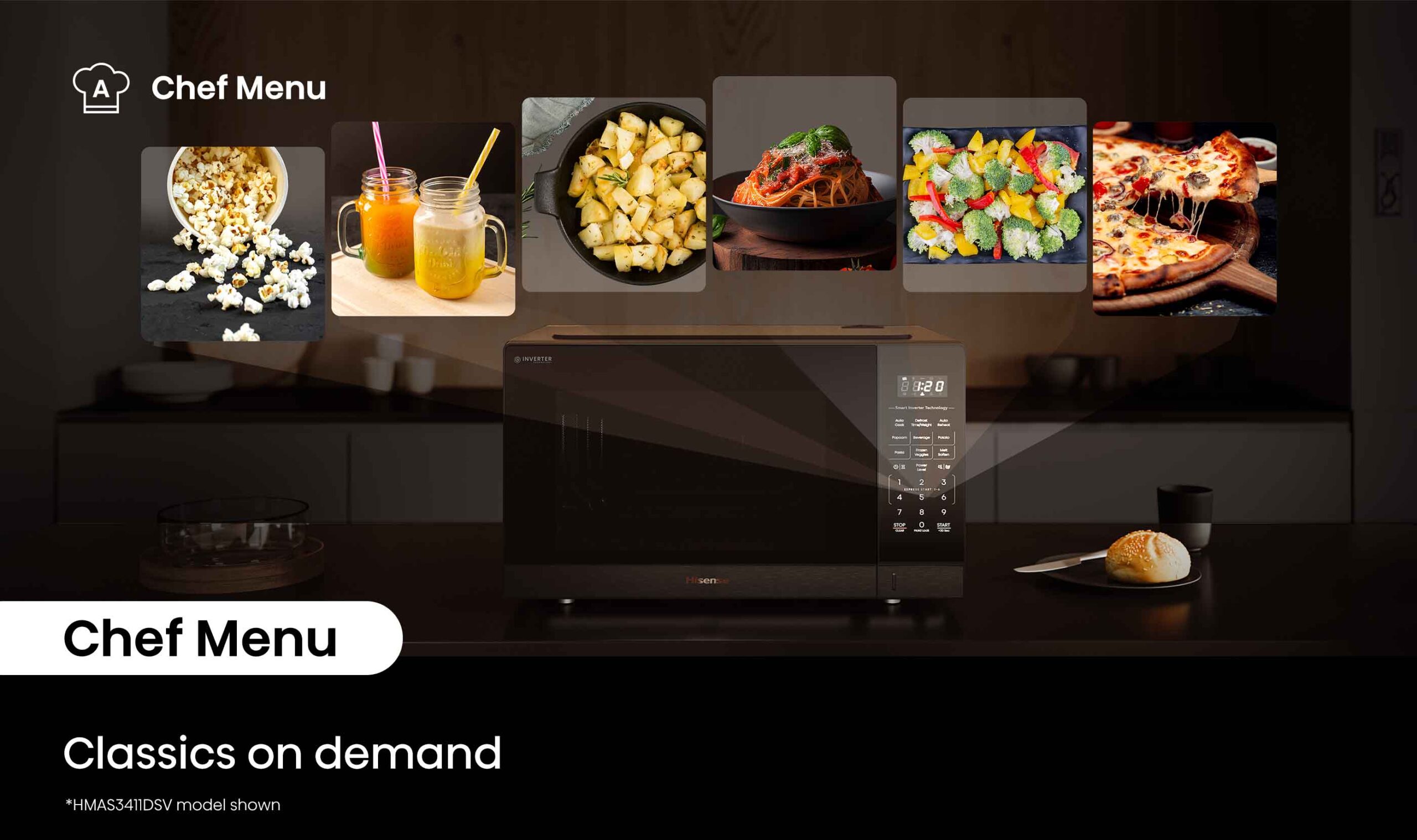 34L 1100W Inverter Dark Stainless Microwave 34L 1100W Inverter Dark Stainless Microwave