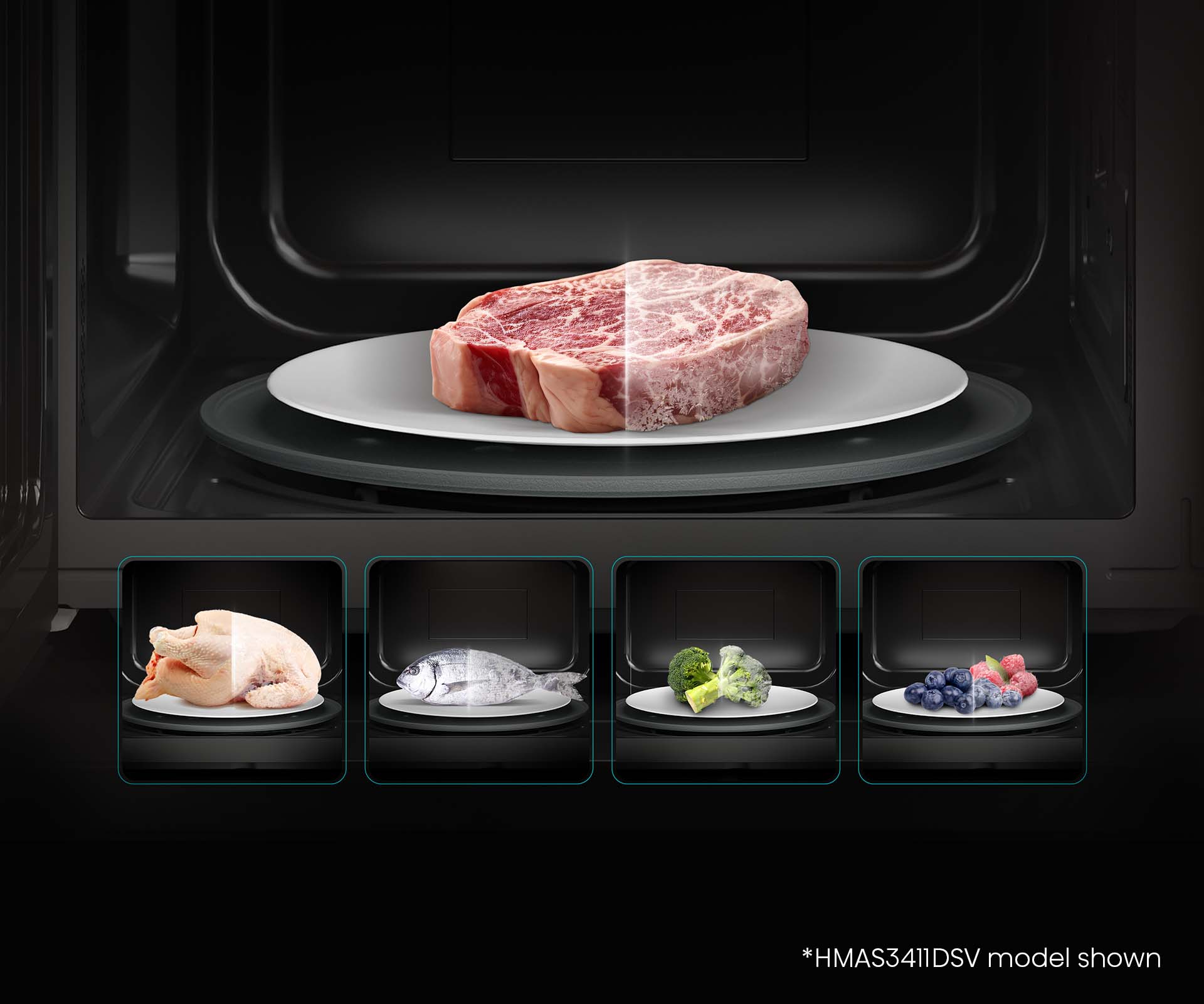 34L 1100W Inverter Dark Stainless Microwave 34L 1100W Inverter Dark Stainless Microwave