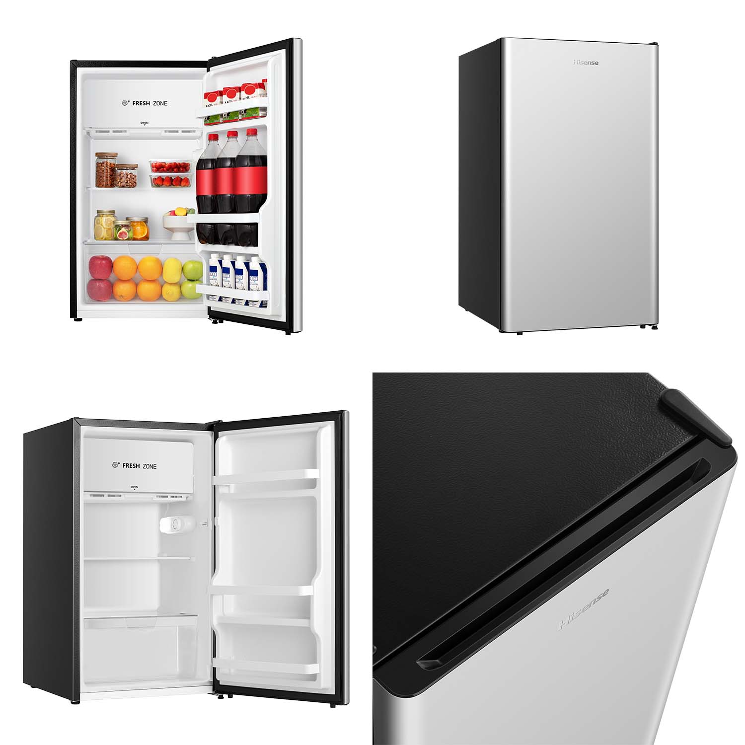 Silver 124L Bar Fridge Silver 124L Bar Fridge