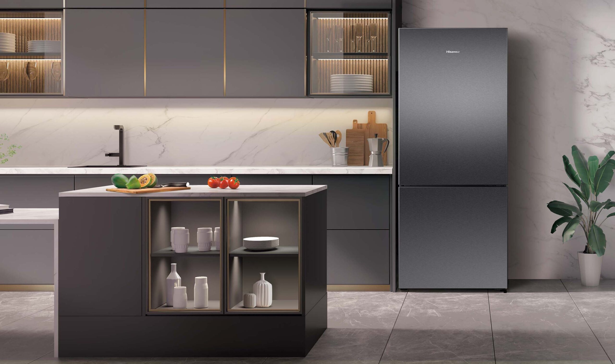 8 Star 417L Bottom-Mount Fridge Dark Stainless Steel 8 Star 417L Bottom-Mount Fridge Dark Stainless Steel