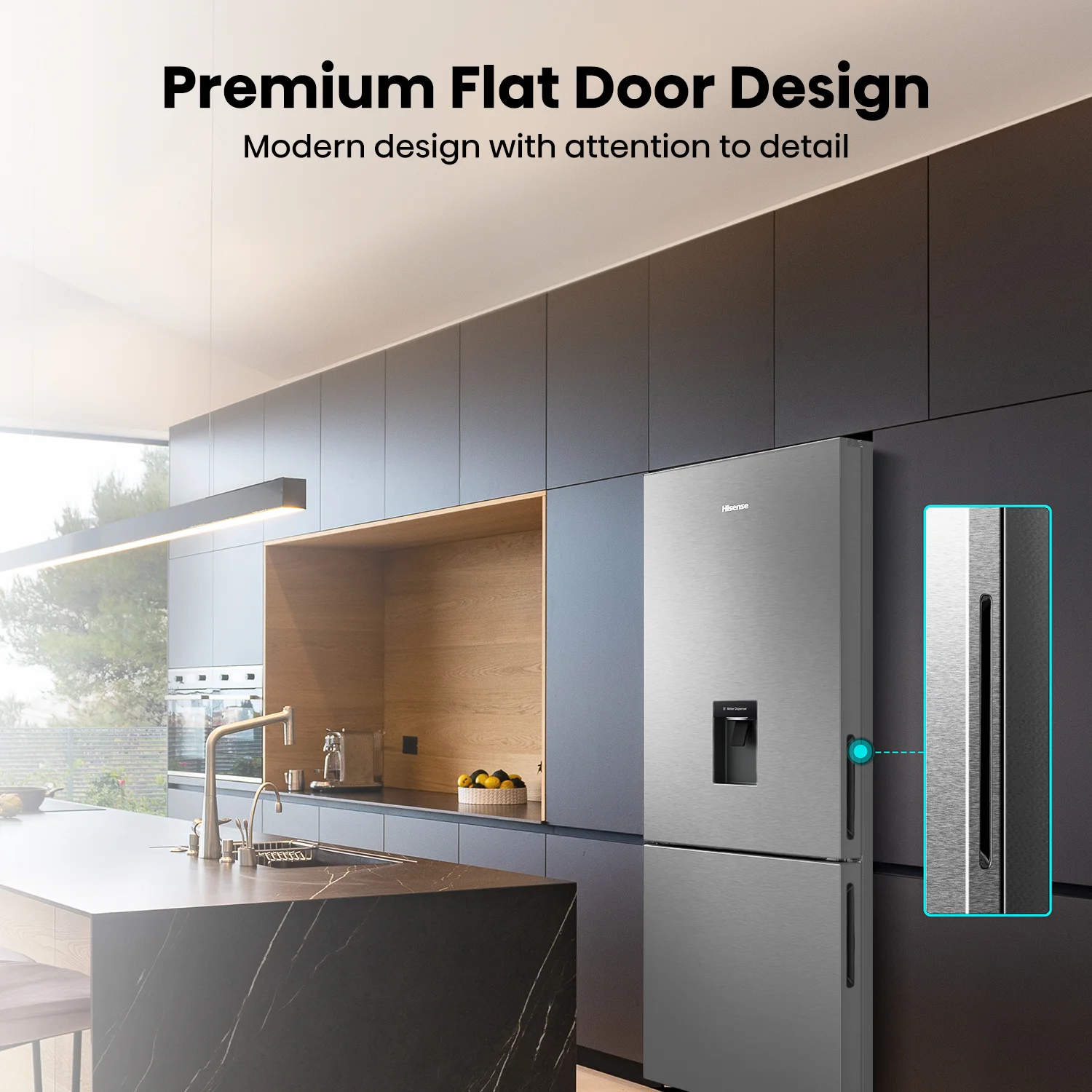 415L Bottom Mount with Water Dispenser Stainless Steel 415L Bottom Mount with Water Dispenser Stainless Steel