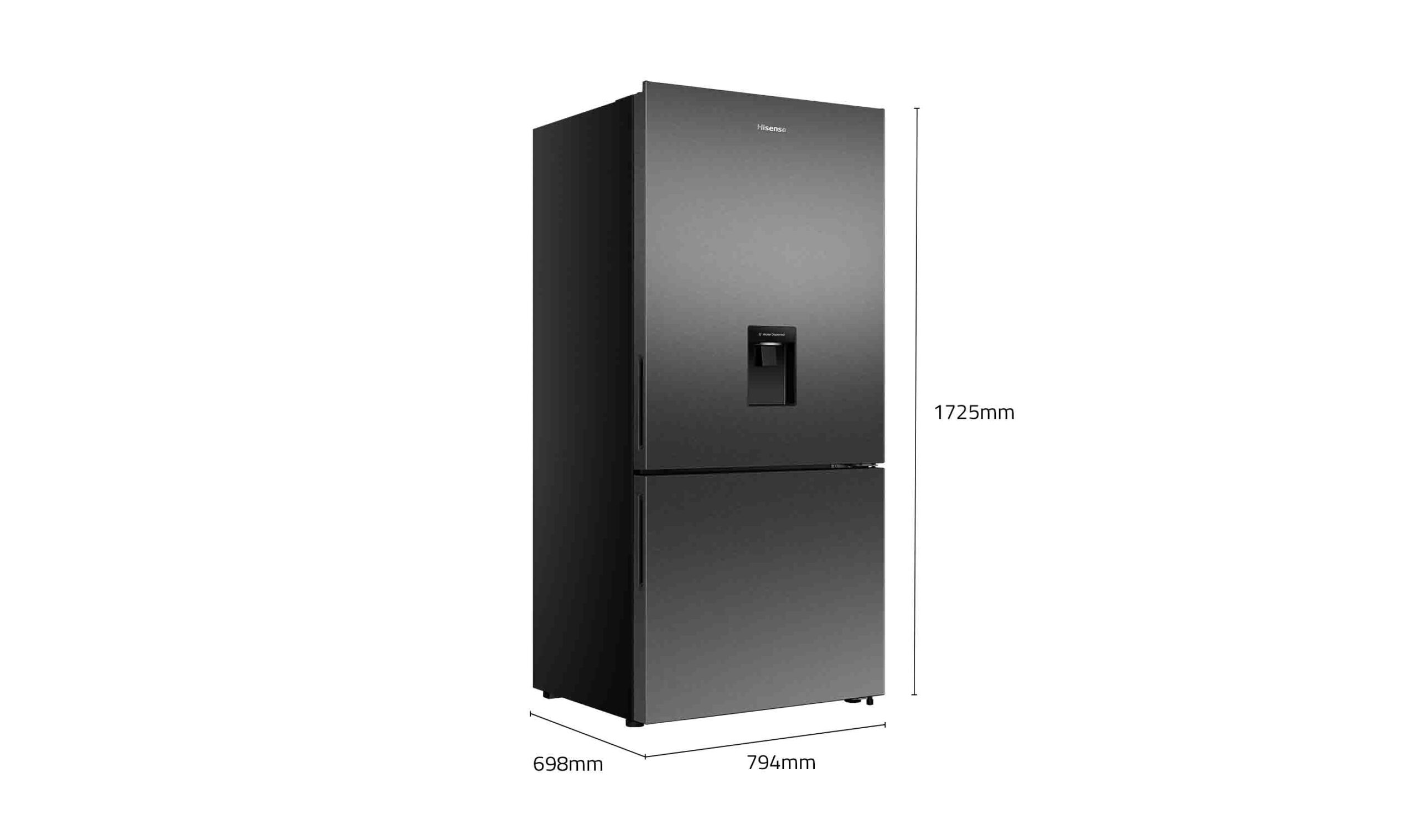 500L PureFlat Bottom-Mount Fridge Dark Steel 500L PureFlat Bottom-Mount Fridge Dark Steel