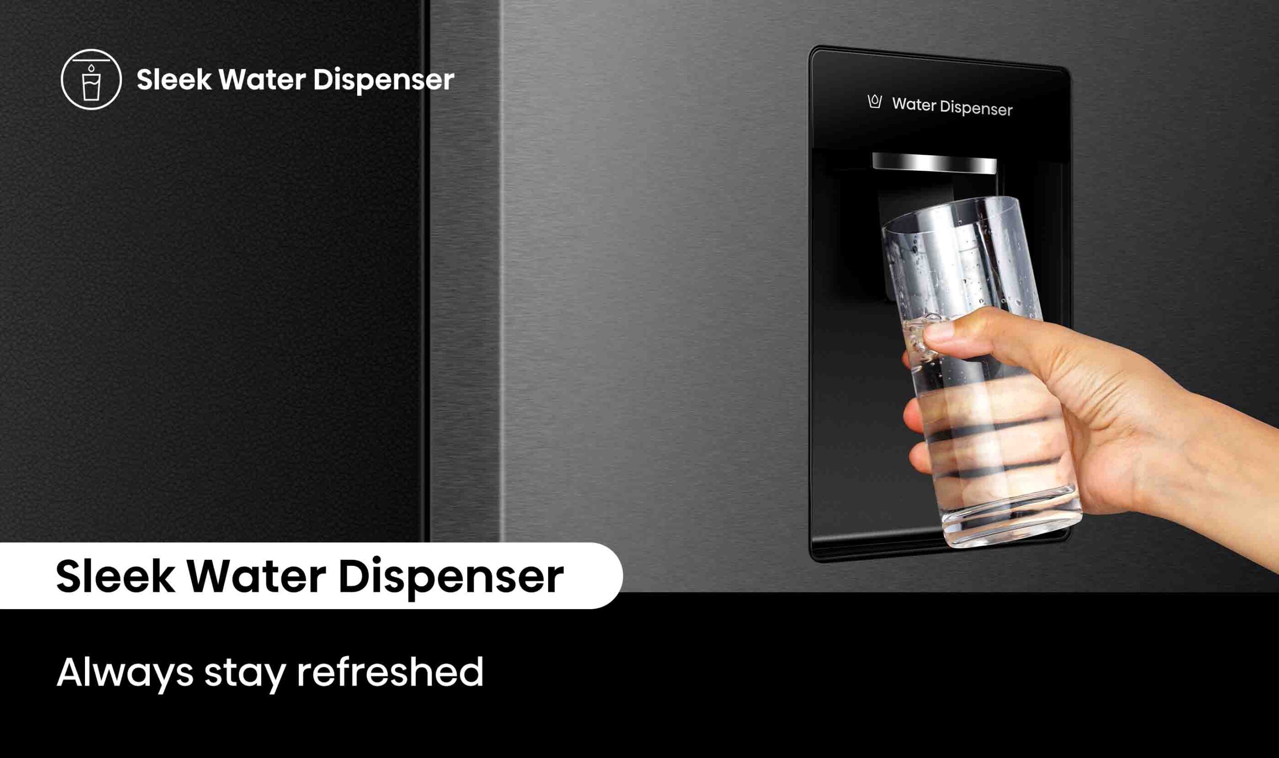 500L PureFlat Bottom-Mount Fridge Dark Steel 500L PureFlat Bottom-Mount Fridge Dark Steel