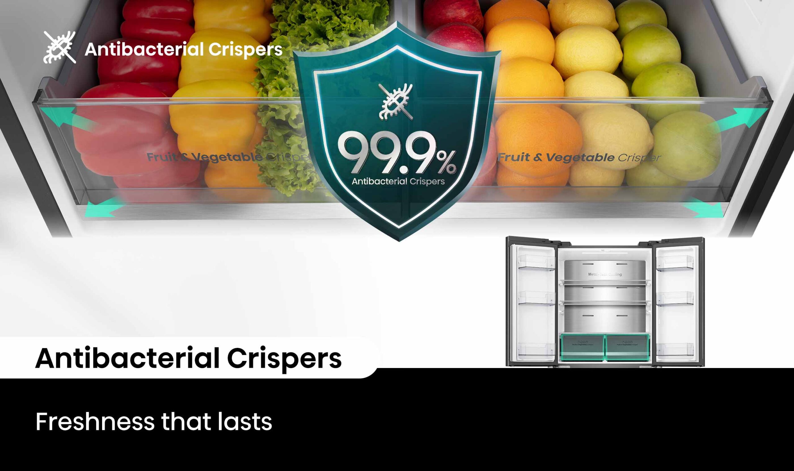 483L French Door Fridge Dark Stainless 483L French Door Fridge Dark Stainless