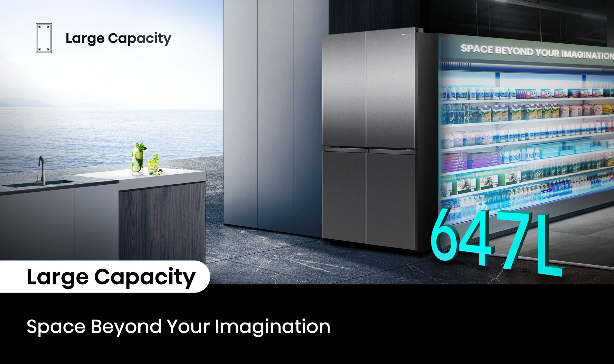 647L PureFlex French Door Dark Stainless Steel 647L PureFlex French Door Dark Stainless Steel