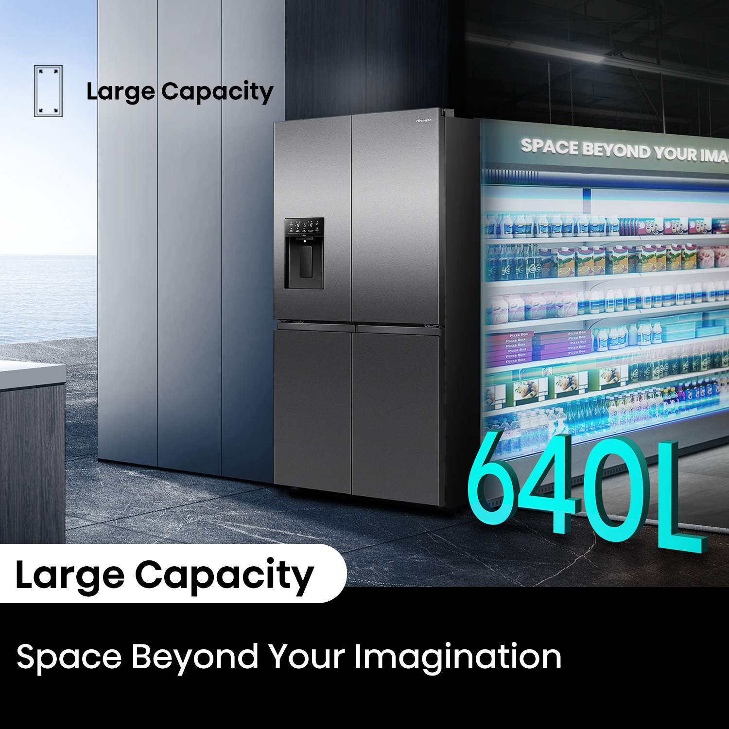 640L PureFlex French Door Dark Stainless Steel 640L PureFlex French Door Dark Stainless Steel