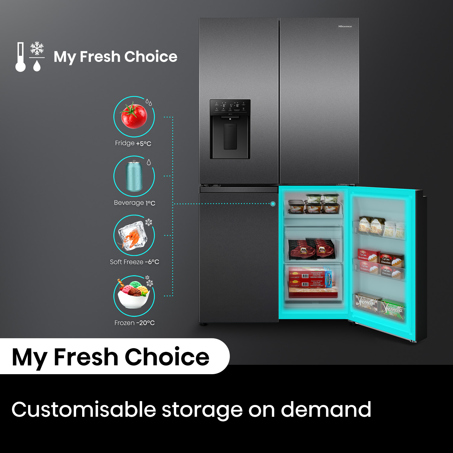 640L PureFlex French Door Dark Stainless Steel 640L PureFlex French Door Dark Stainless Steel