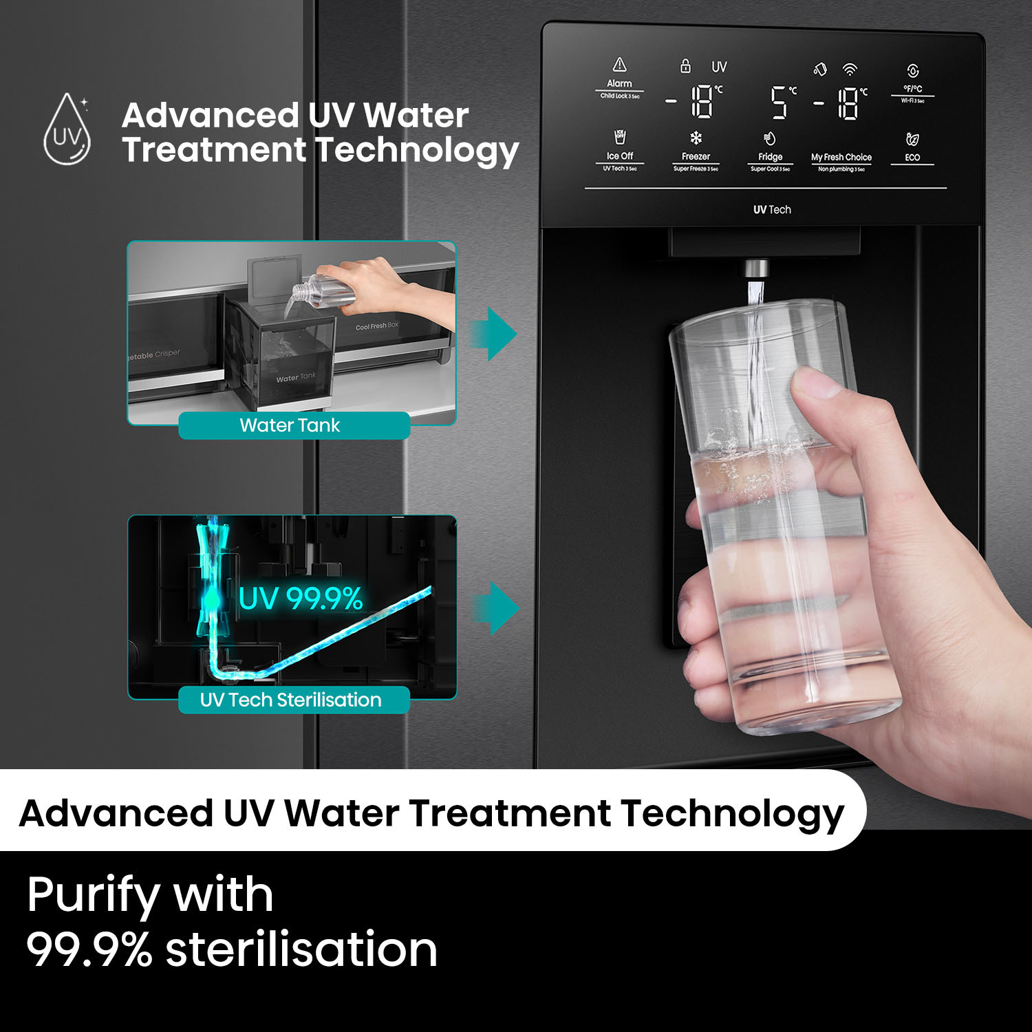 640L PureFlex French Door Dark Stainless Steel 640L PureFlex French Door Dark Stainless Steel