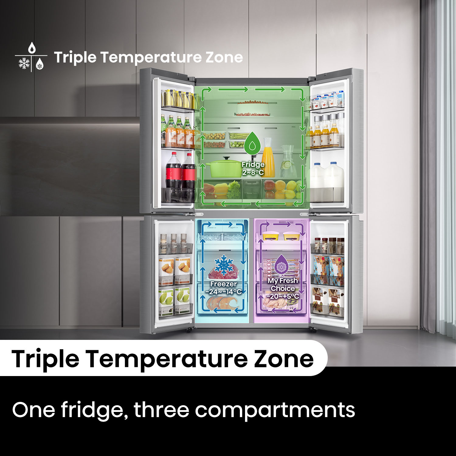 640L PureFlex French Door Stainless Steel 640L PureFlex French Door Stainless Steel