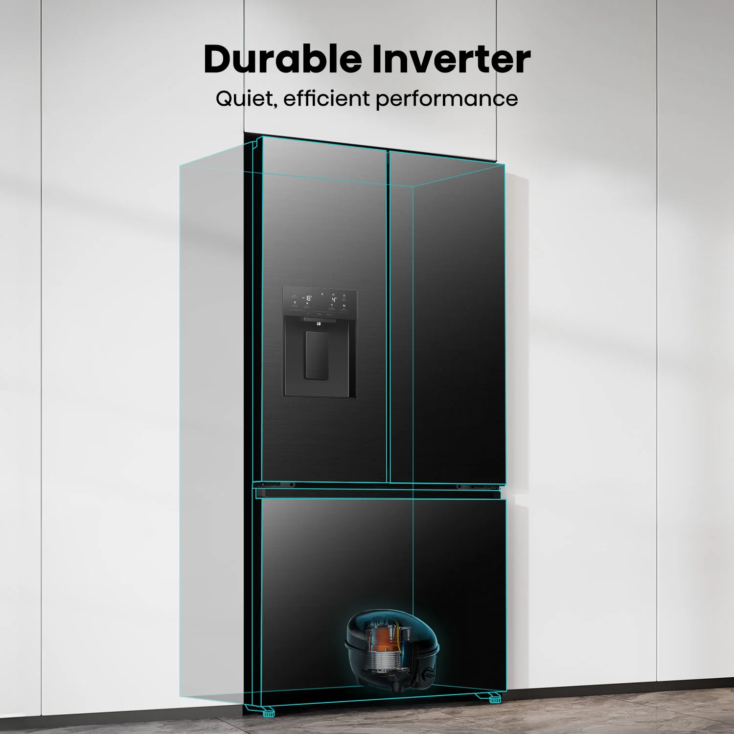 541L PureFlex French Door Fridge Black Steel 541L PureFlex French Door Fridge Black Steel