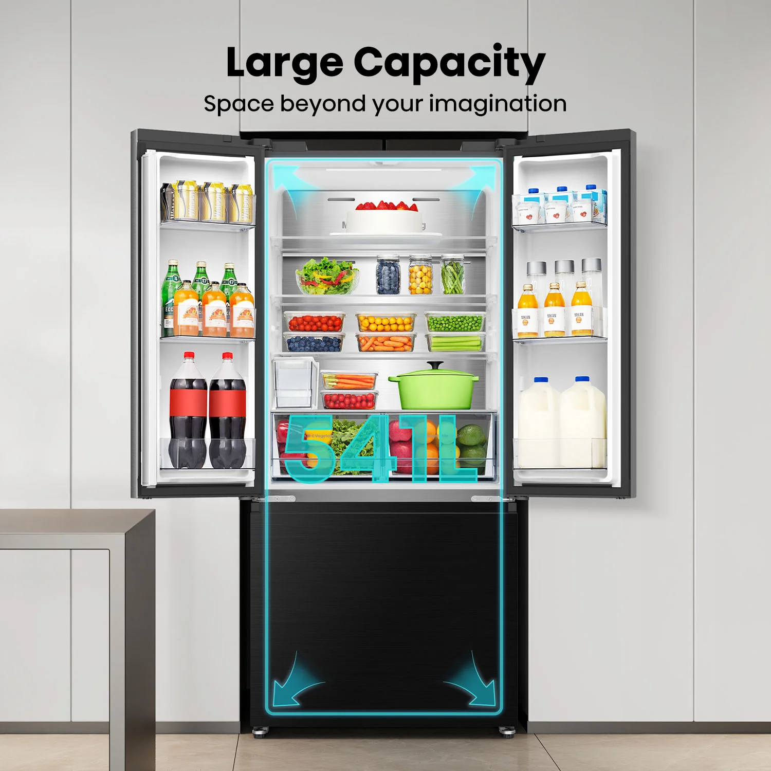 541L PureFlex French Door Fridge Black Steel 541L PureFlex French Door Fridge Black Steel