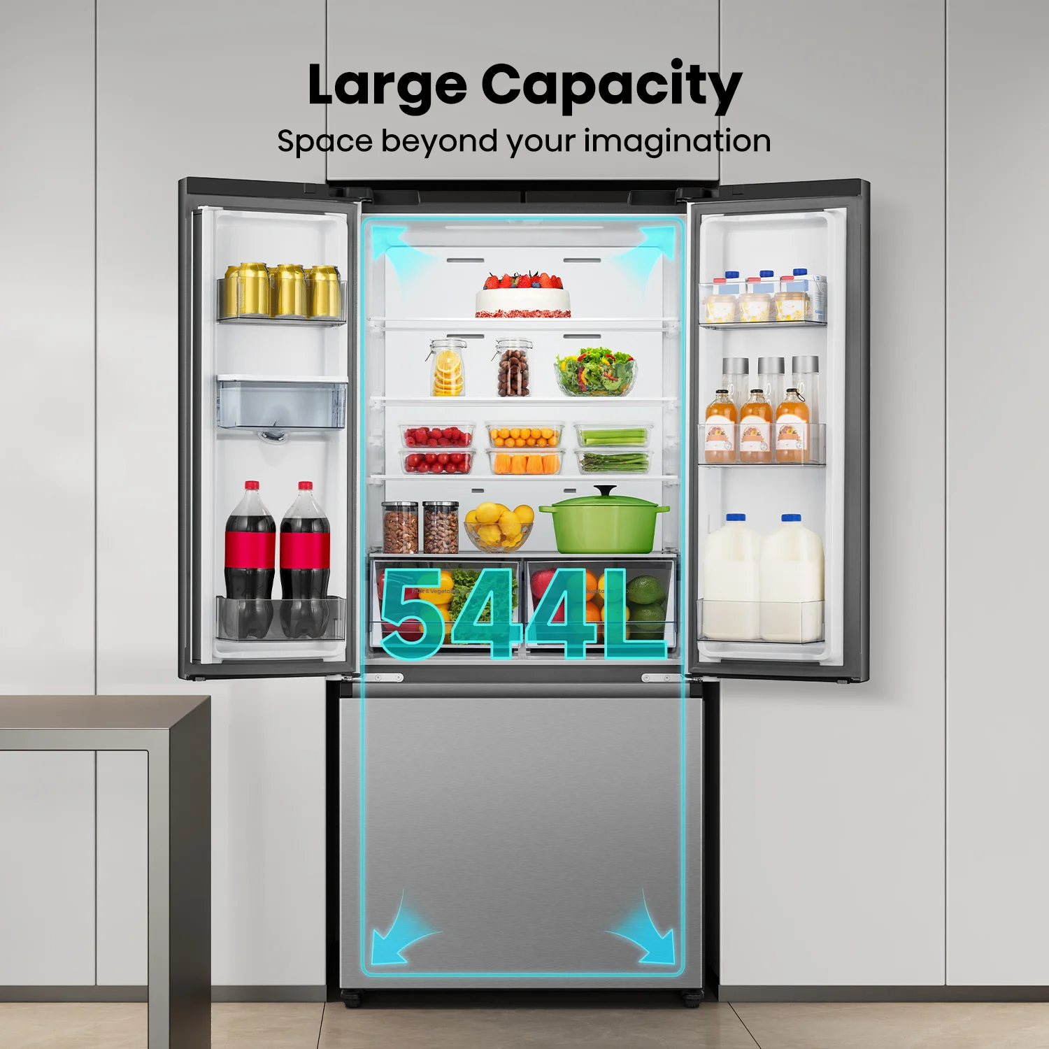 544L PureFlex French Door Fridge Stainless Steel 544L PureFlex French Door Fridge Stainless Steel