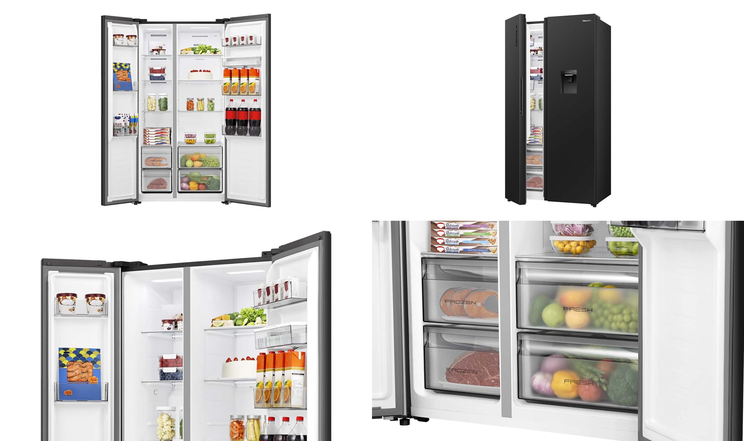 541L PureFlat Side by Side Fridge Black 541L PureFlat Side by Side Fridge Black