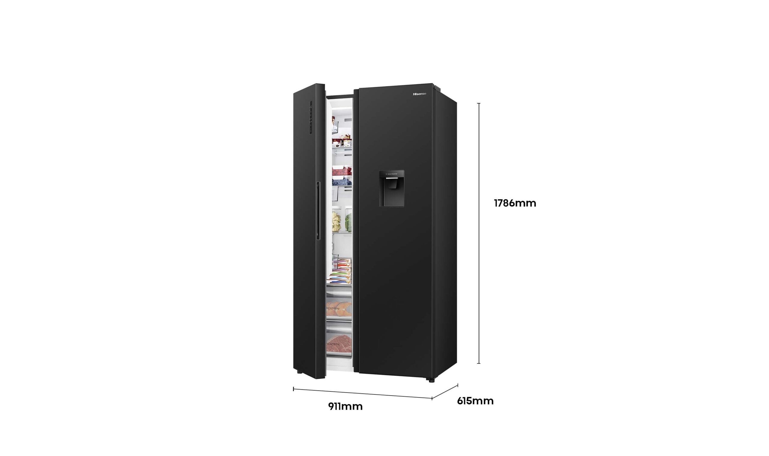 541L PureFlat Side by Side Fridge Black 541L PureFlat Side by Side Fridge Black