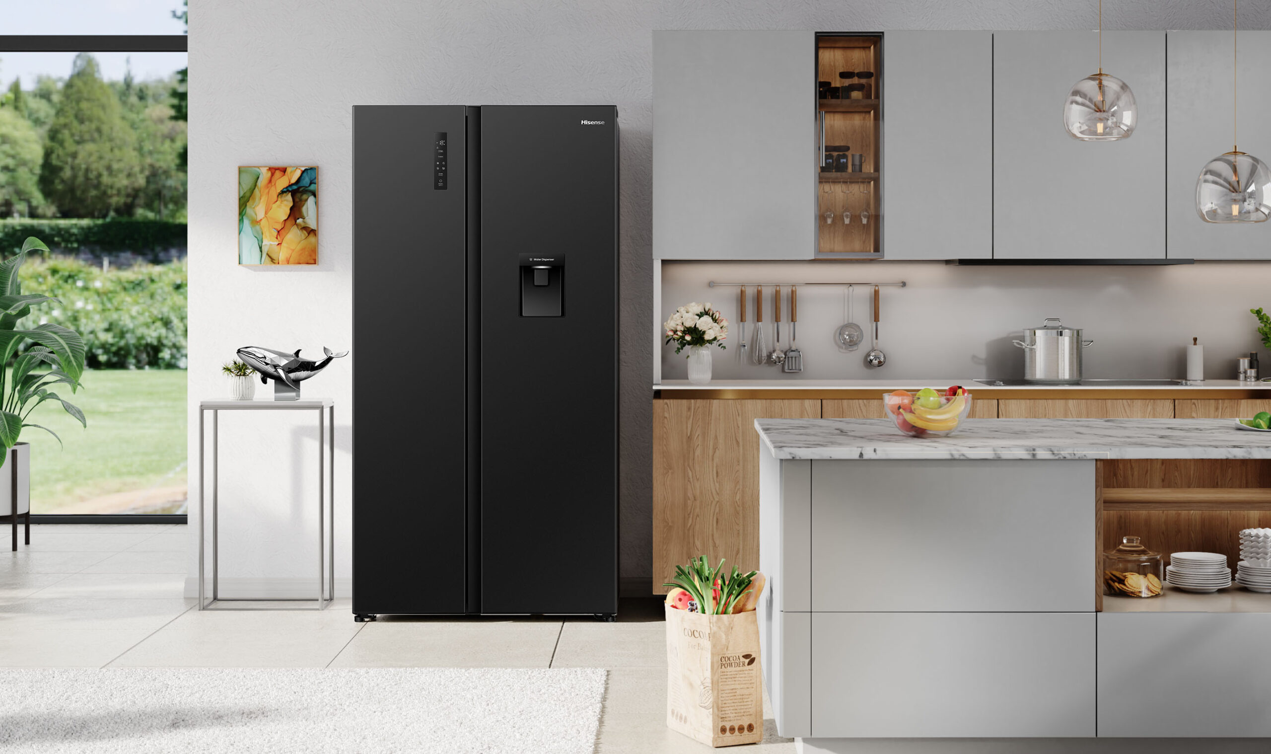 541L PureFlat Side by Side Fridge Black 541L PureFlat Side by Side Fridge Black