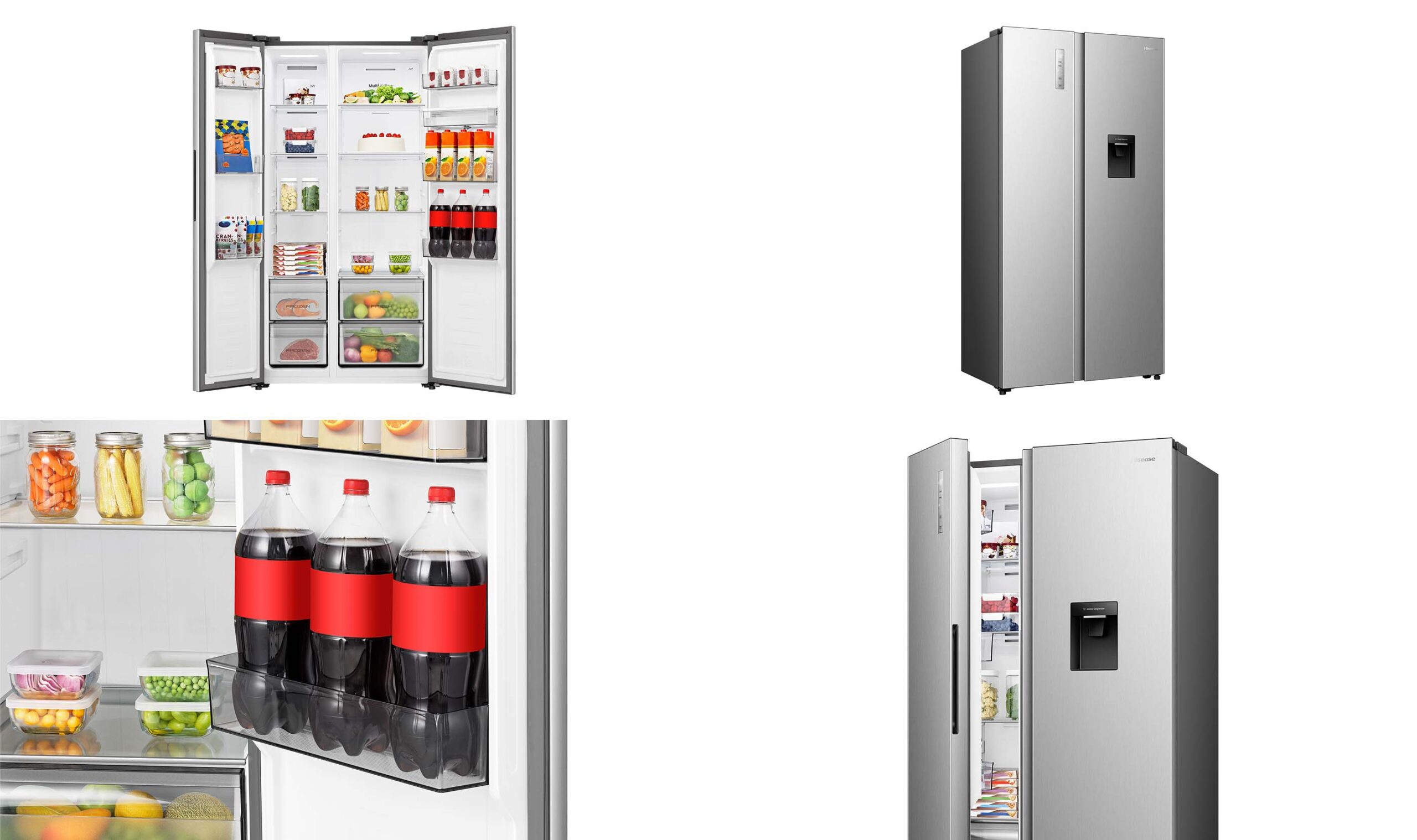 541L PureFlat Side by Side Fridge Stainless Steel 541L PureFlat Side by Side Fridge Stainless Steel