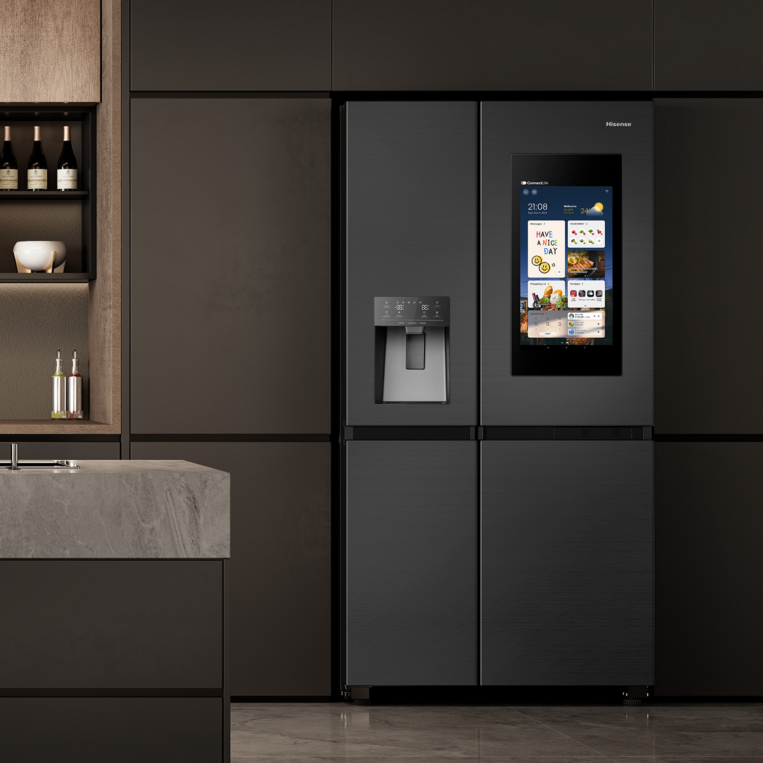 614L PureFlat Eclipse Side-by-Side Fridge Black 614L PureFlat Eclipse Side-by-Side Fridge Black