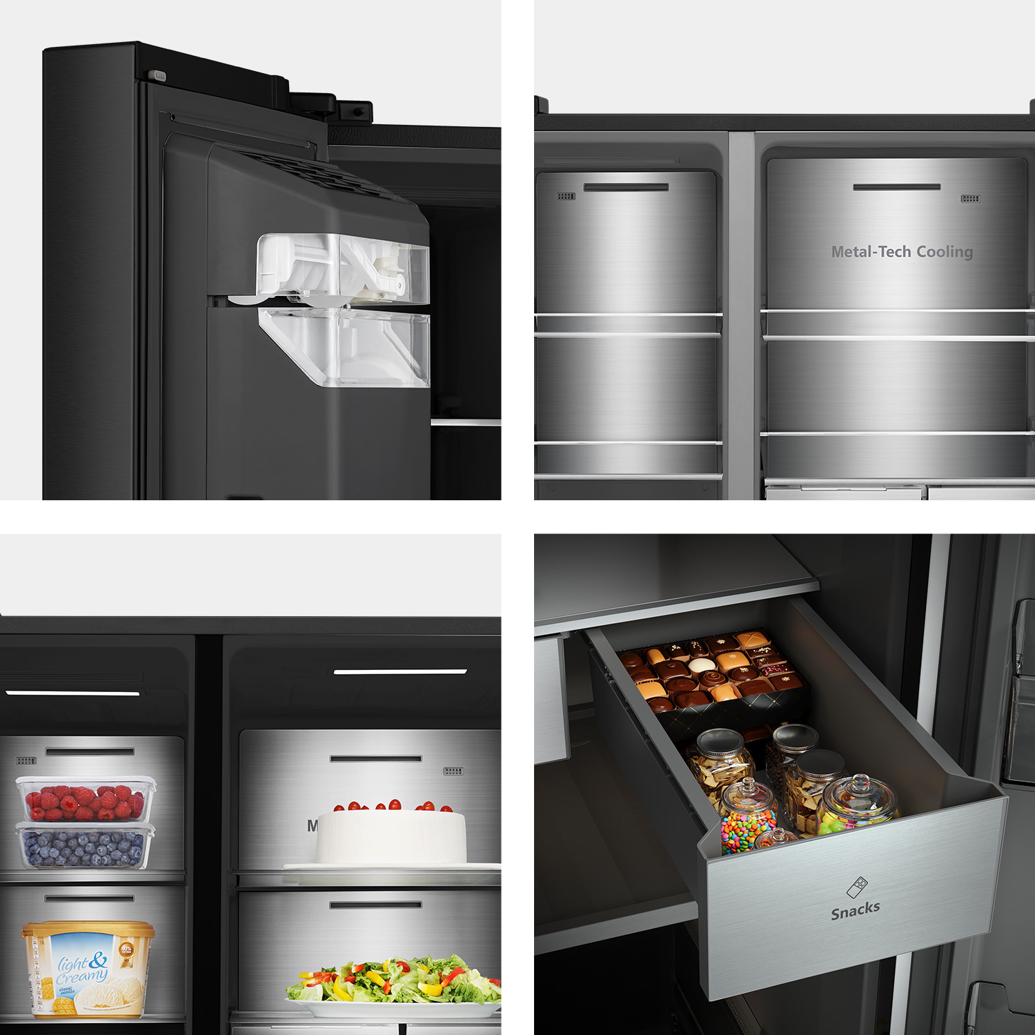 614L PureFlat Eclipse Side-by-Side Fridge Black 614L PureFlat Eclipse Side-by-Side Fridge Black