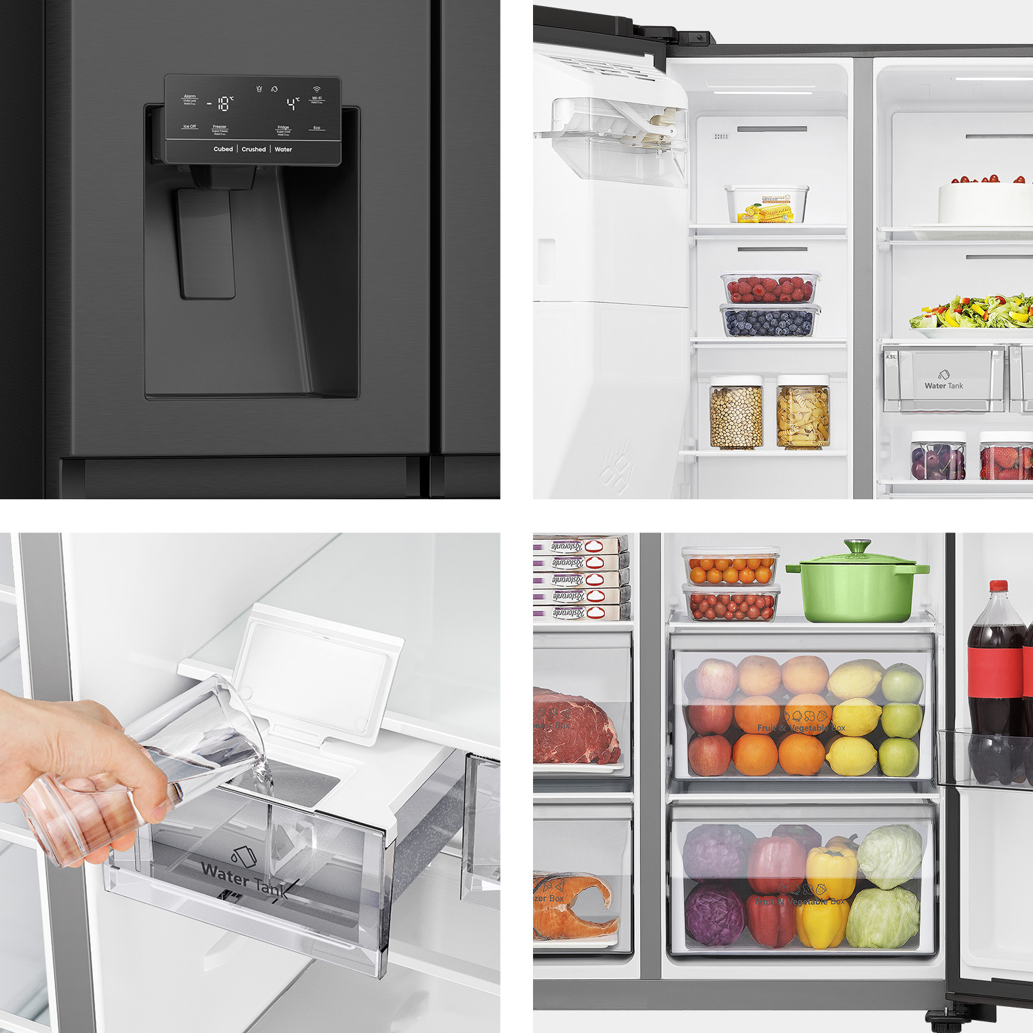 632L Black Side by Side Fridge 632L Black Side by Side Fridge