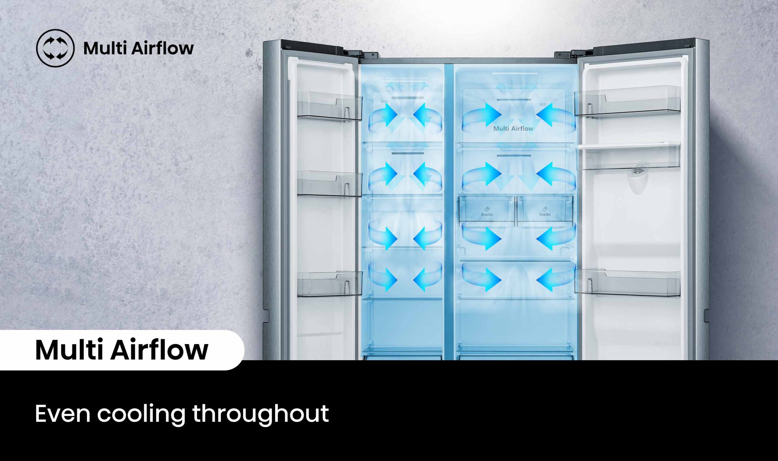 649L Side-by-Side Fridge Stainless Steel 649L Side-by-Side Fridge Stainless Steel