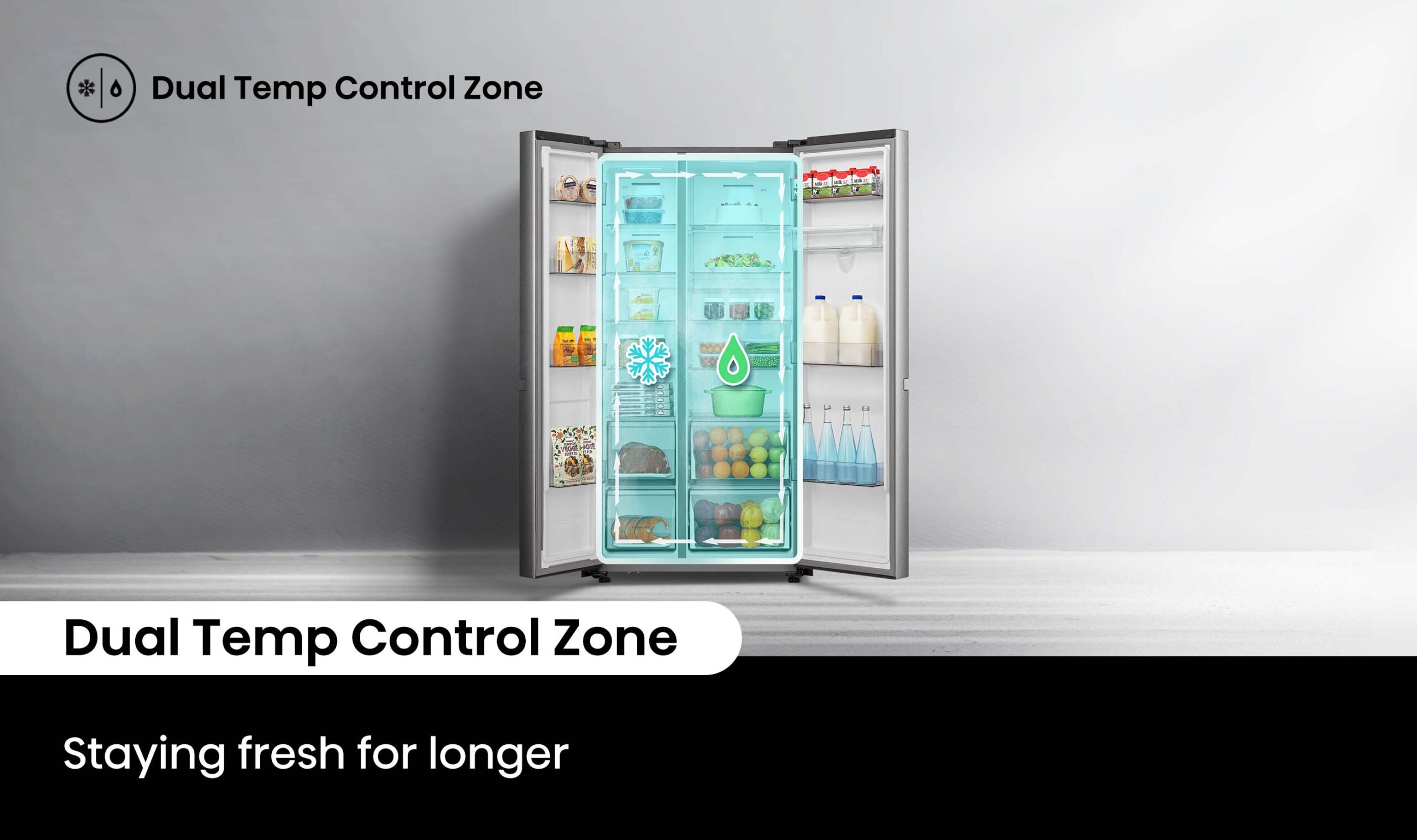 649L Side-by-Side Fridge Stainless Steel 649L Side-by-Side Fridge Stainless Steel