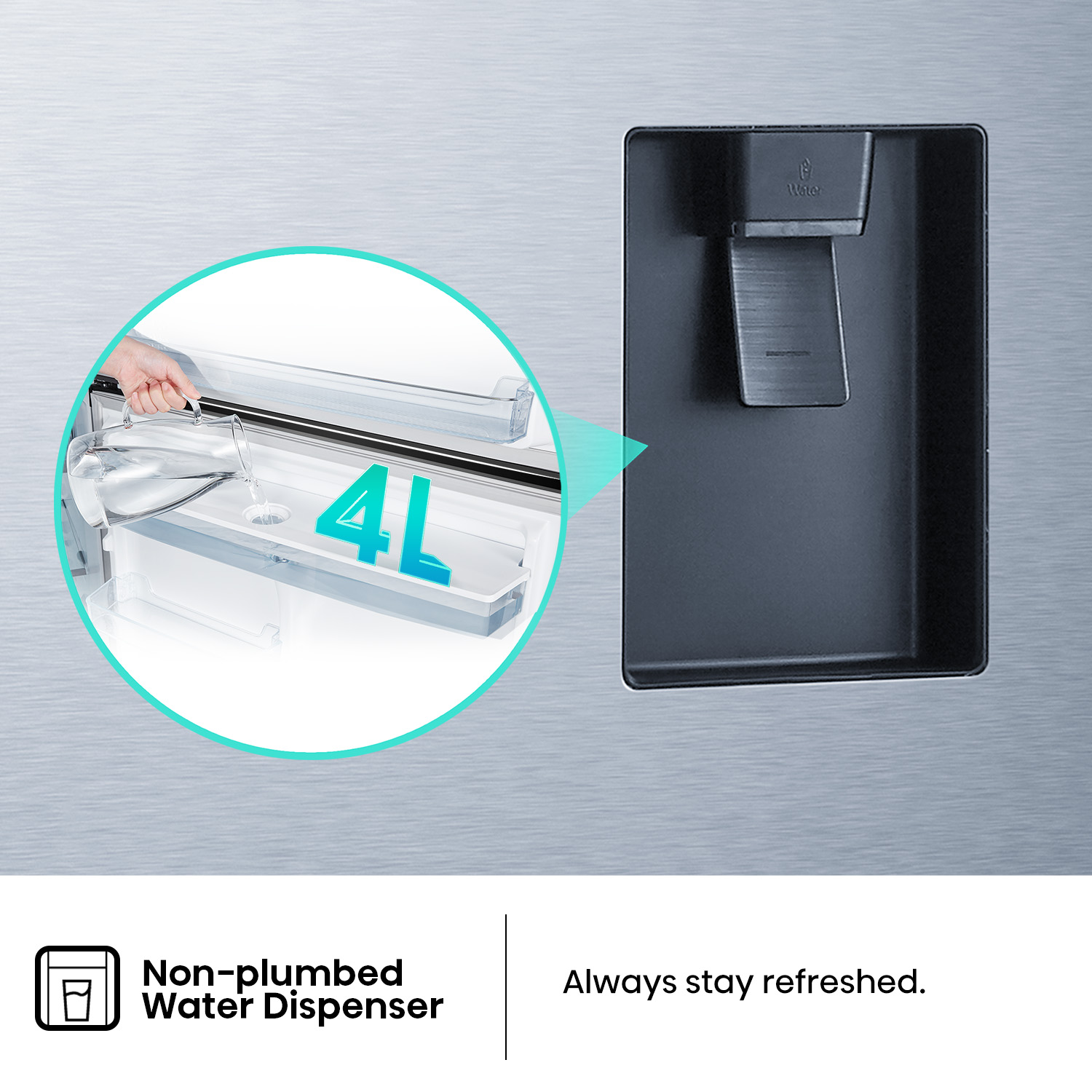 496L Silver Top Mount Fridge 496L Silver Top Mount Fridge