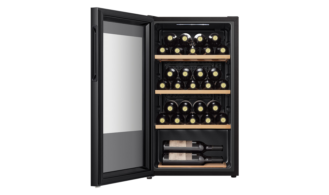 30 Bottle Wine Cabinet Black 30 Bottle Wine Cabinet Black