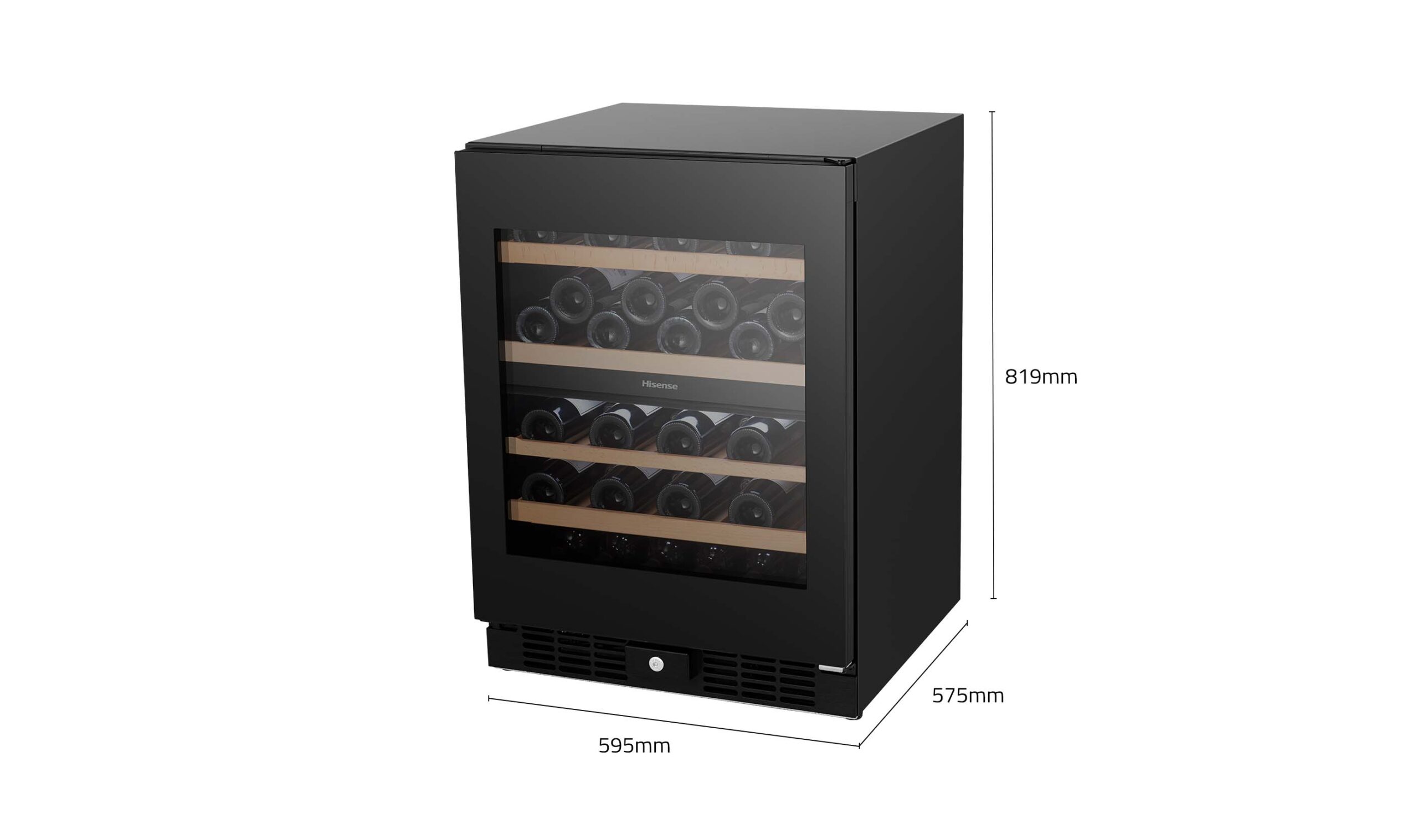 46 Bottle Dual-zone Wine Cabinet Black 46 Bottle Dual-zone Wine Cabinet Black
