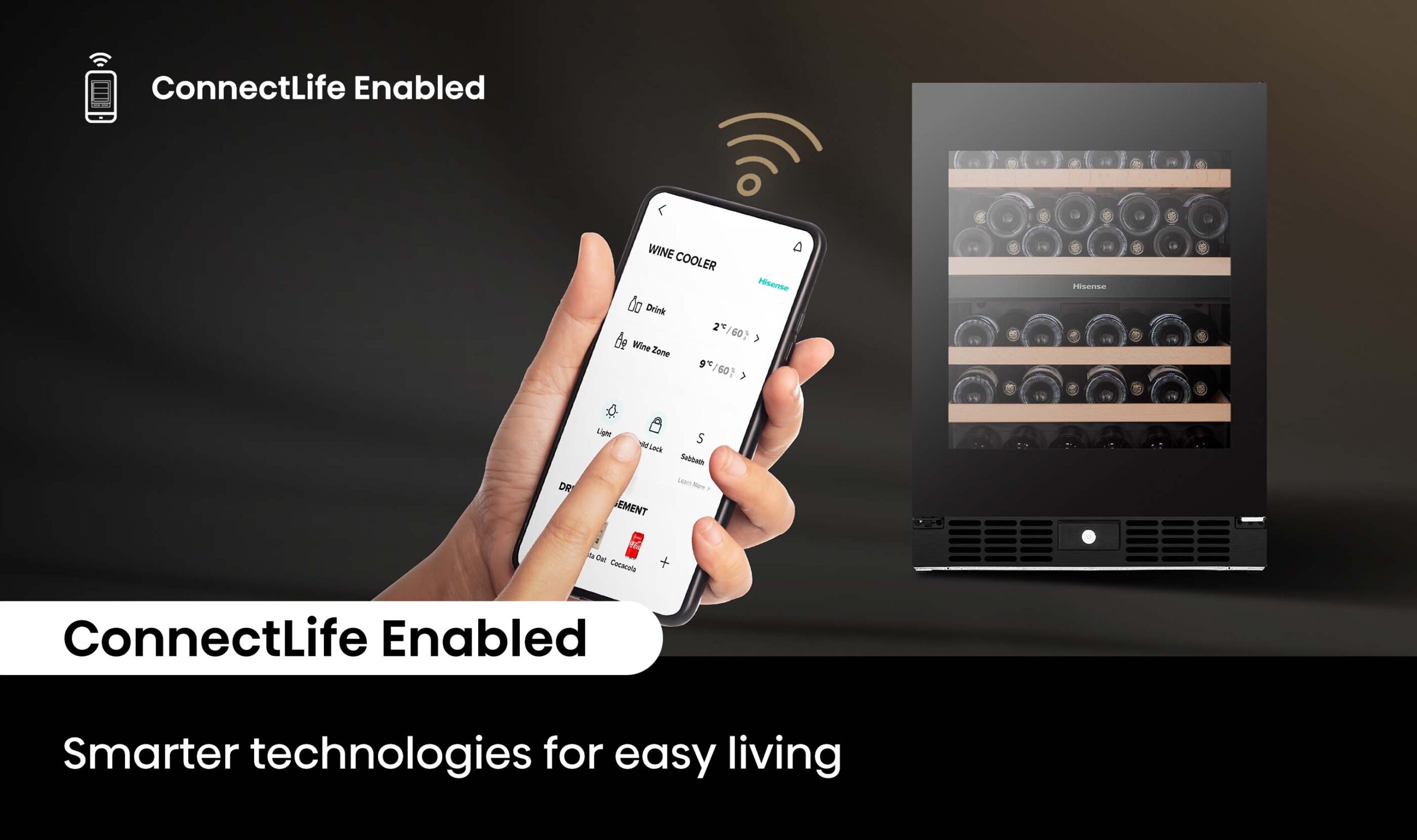 46 Bottle Dual-zone Wine Cabinet Black 46 Bottle Dual-zone Wine Cabinet Black