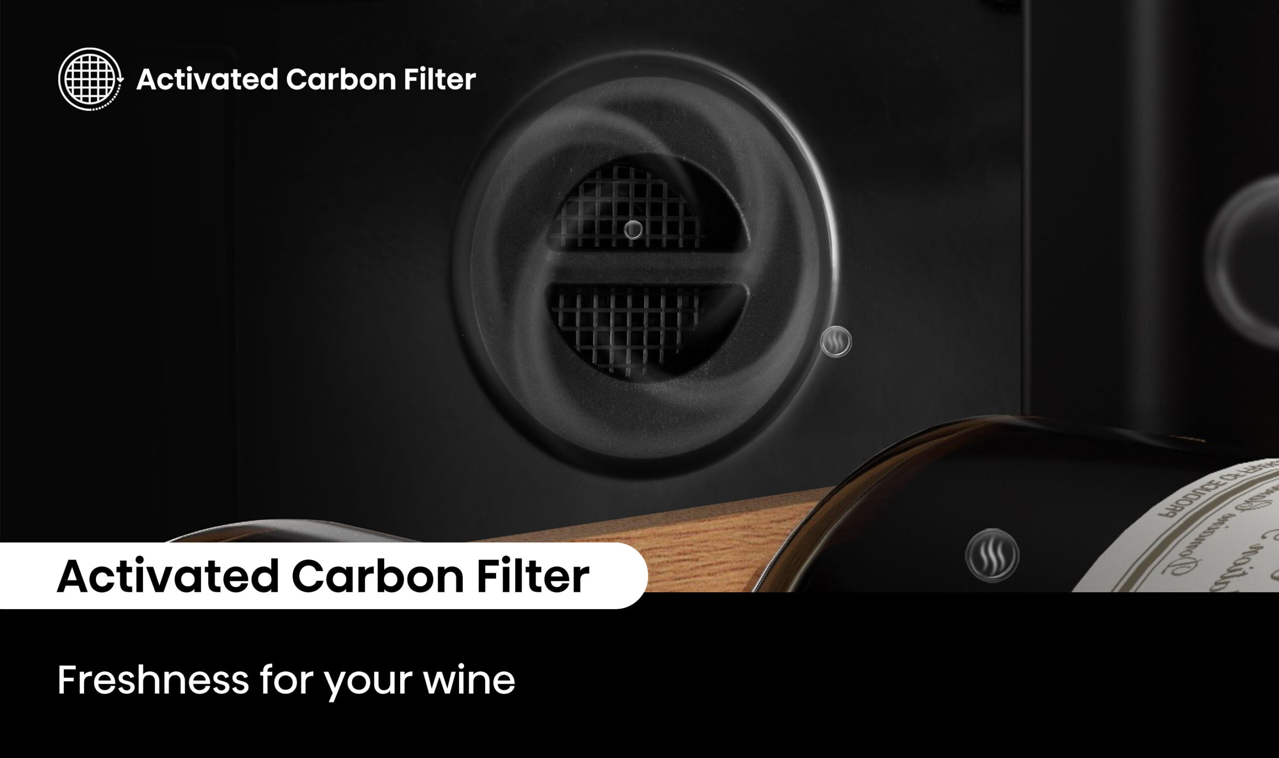 46 Bottle Dual-zone Wine Cabinet Black 46 Bottle Dual-zone Wine Cabinet Black