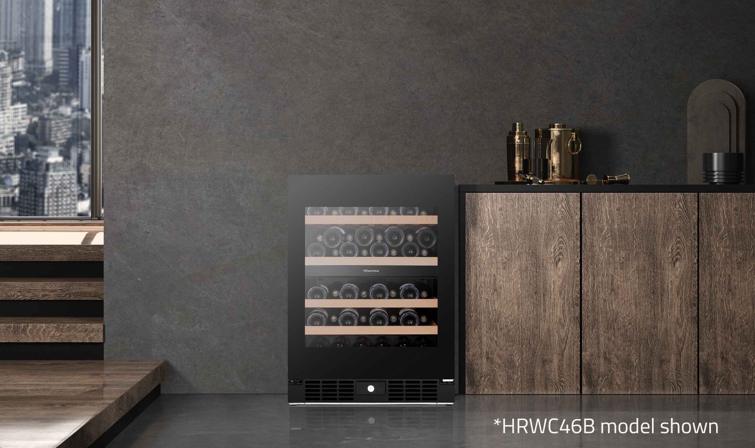 46 Bottle Dual-zone Wine Cabinet Black 46 Bottle Dual-zone Wine Cabinet Black