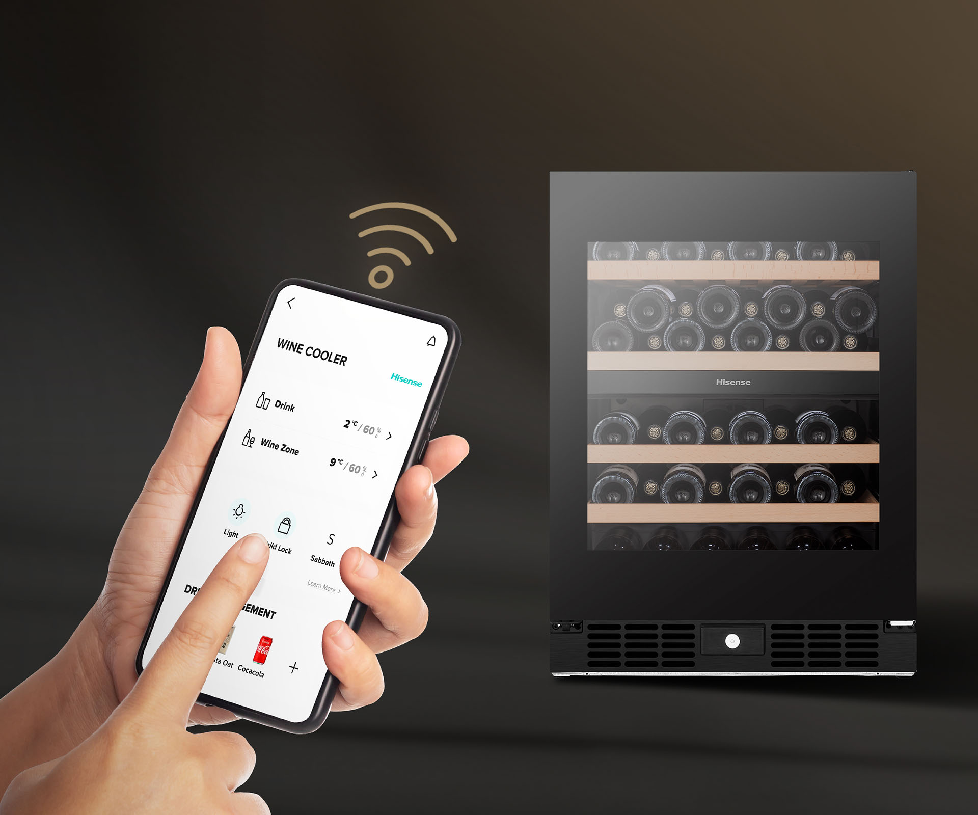 46 Bottle Dual-zone Wine Cabinet Black 46 Bottle Dual-zone Wine Cabinet Black