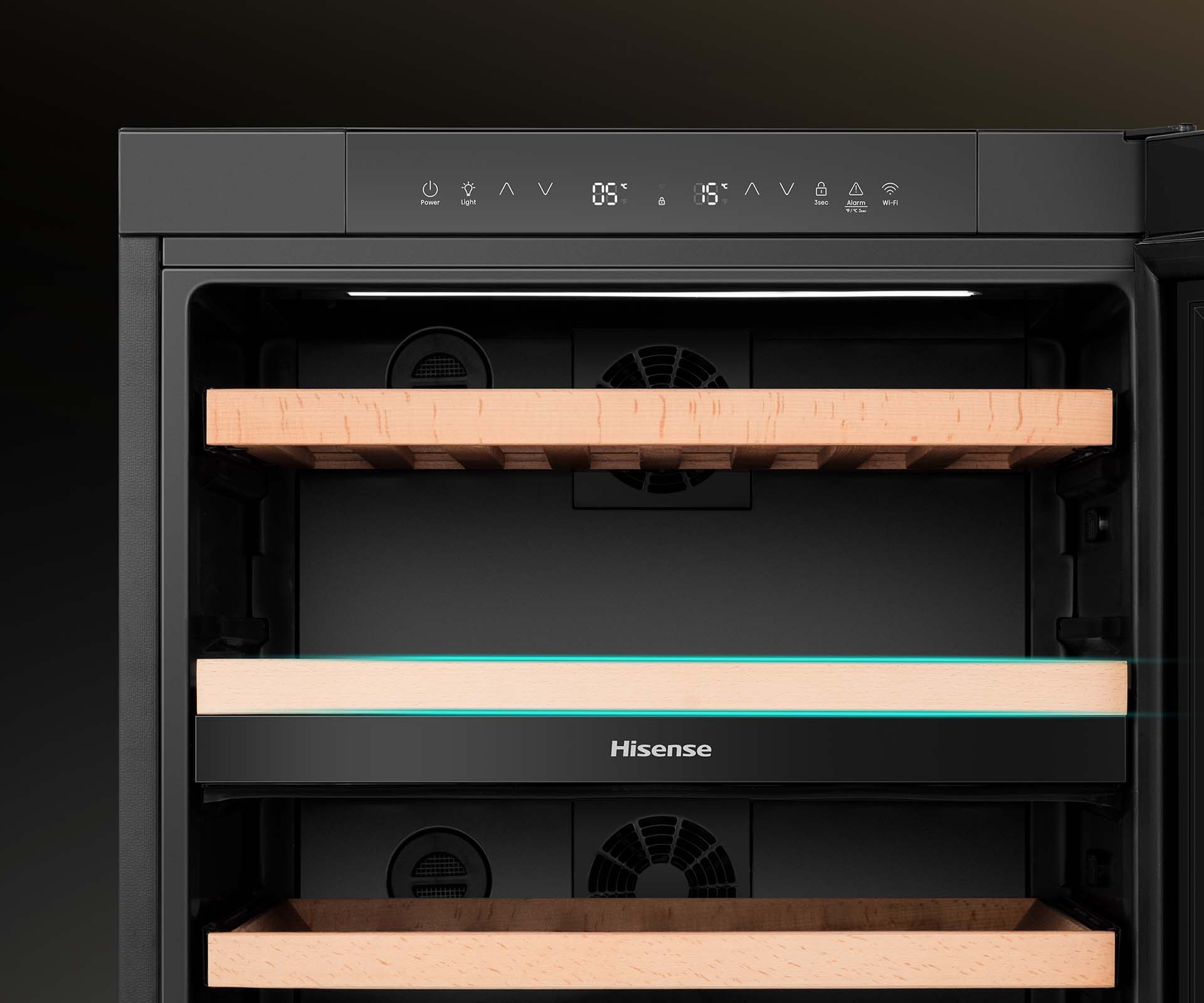 46 Bottle Dual-zone Wine Cabinet Black 46 Bottle Dual-zone Wine Cabinet Black