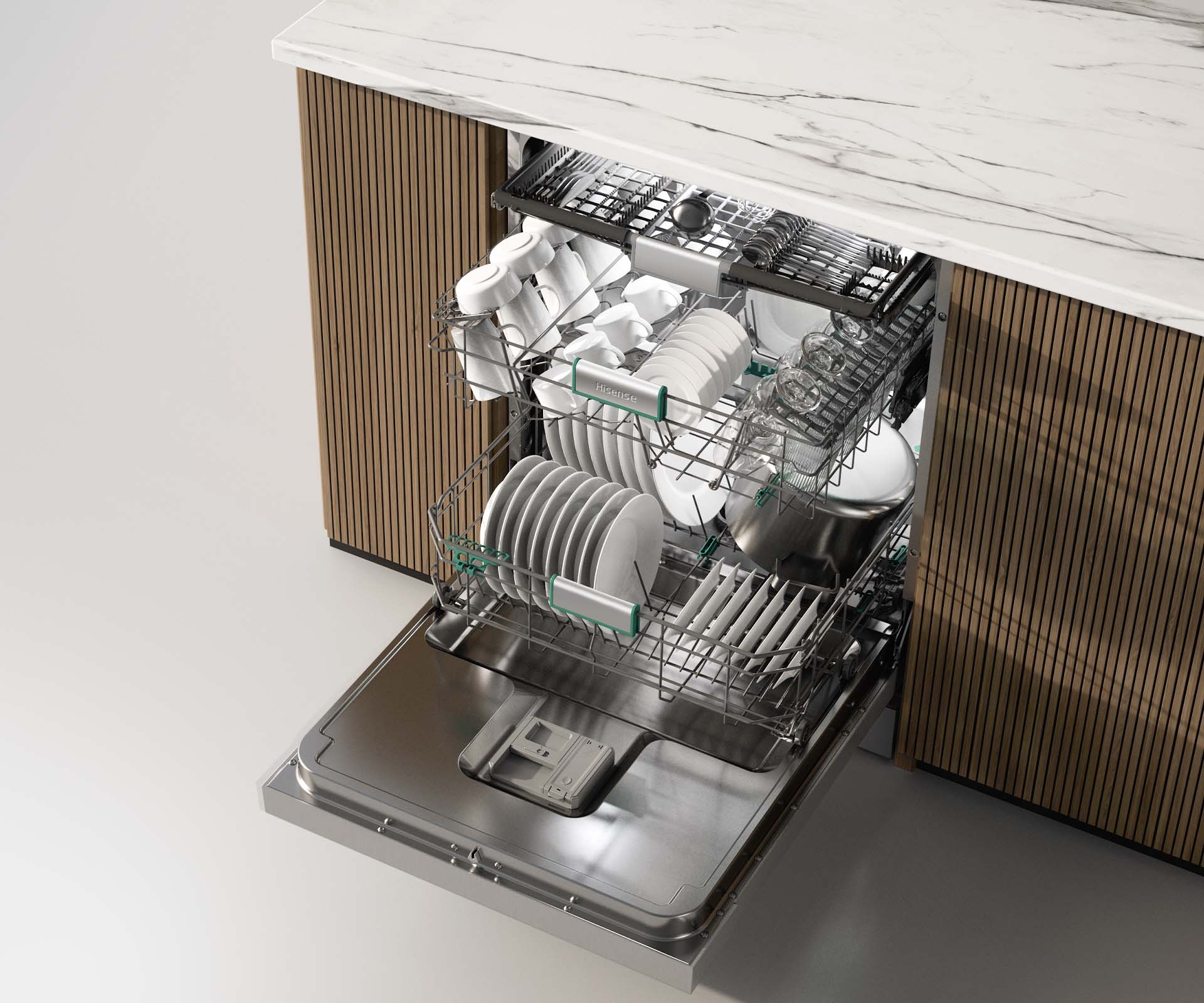 Stainless Steel Dishwasher with 16 Place Settings Stainless Steel Dishwasher with 16 Place Settings